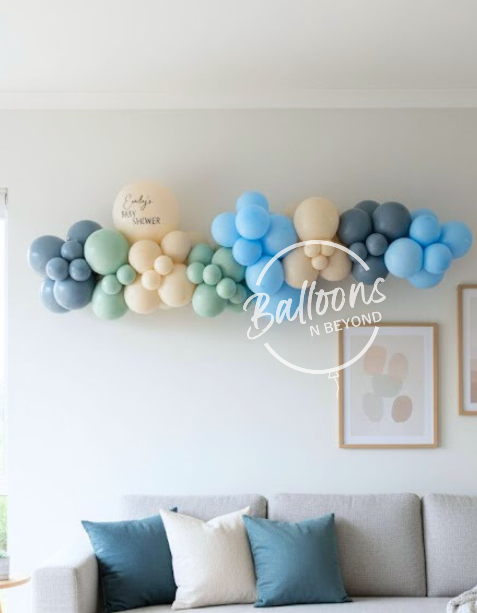 Balloon Garland Grab & Go Balloons Newcastle Delivery - Balloons n Beyond Newcastle emilyBaby Shower balloons .png