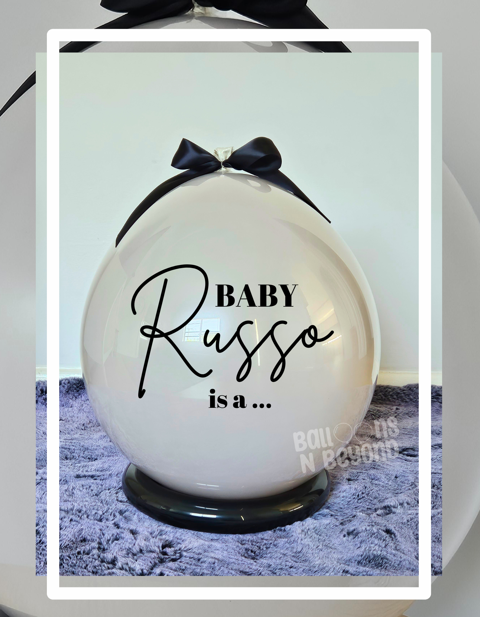 Gender Reveal balloon Newcastle Balloons n Beyond Newcastle delivery