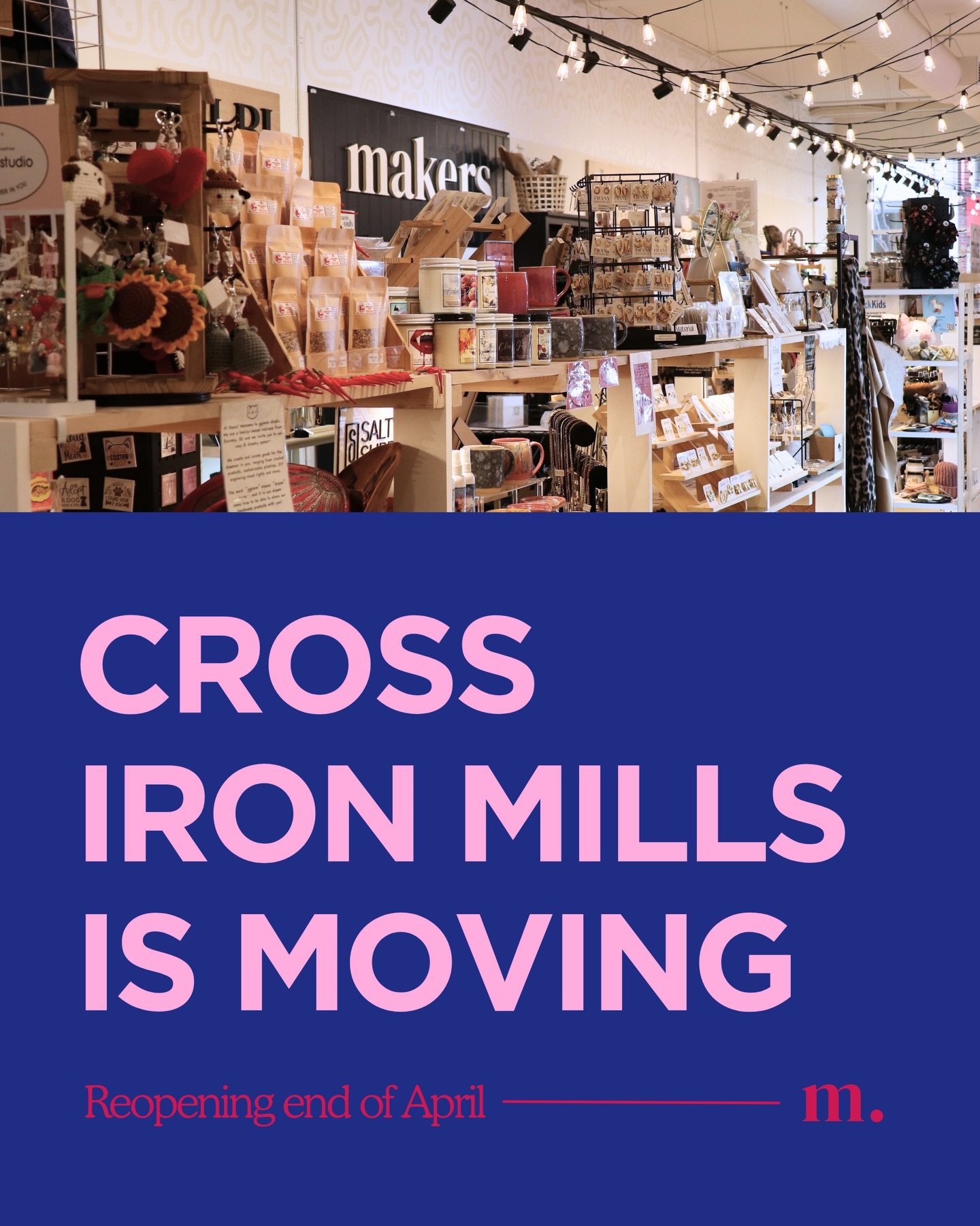 Big moves at CrossIron Mills 👀✨ 
We&rsquo;re not going far&hellip; just leveling up.

Makers CIM is moving into a permanent unit (!!) and we couldn&rsquo;t be more excited to bring you an even better space to discover and shop local 💛

Here&rsquo;s