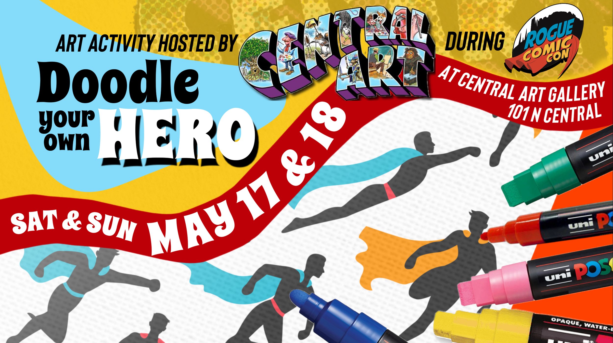 Doodle Your Own Hero at Central Art Supply