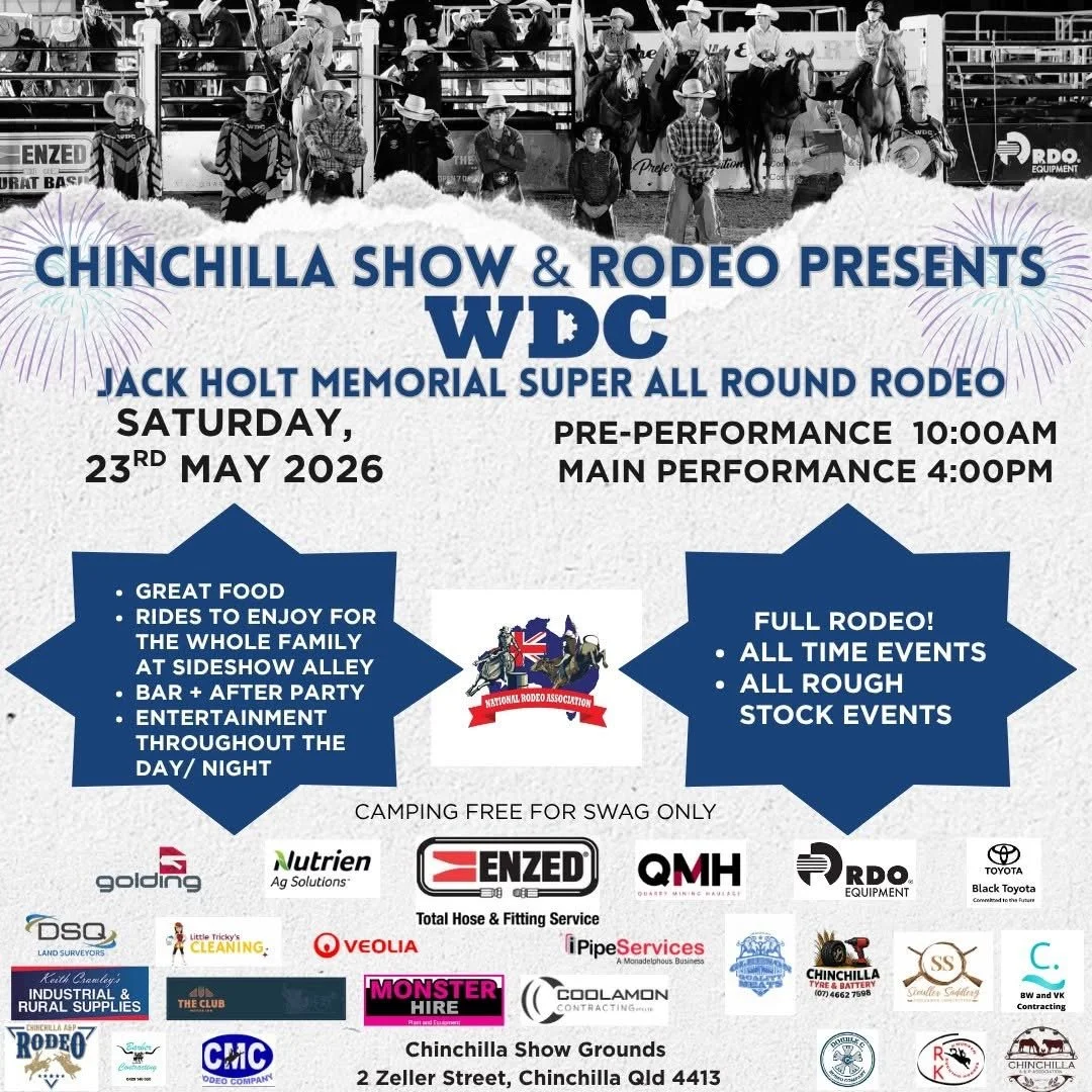 “Chinchilla Show and Rodeo prensents WDC Jack Holt Memorial Rodeo”