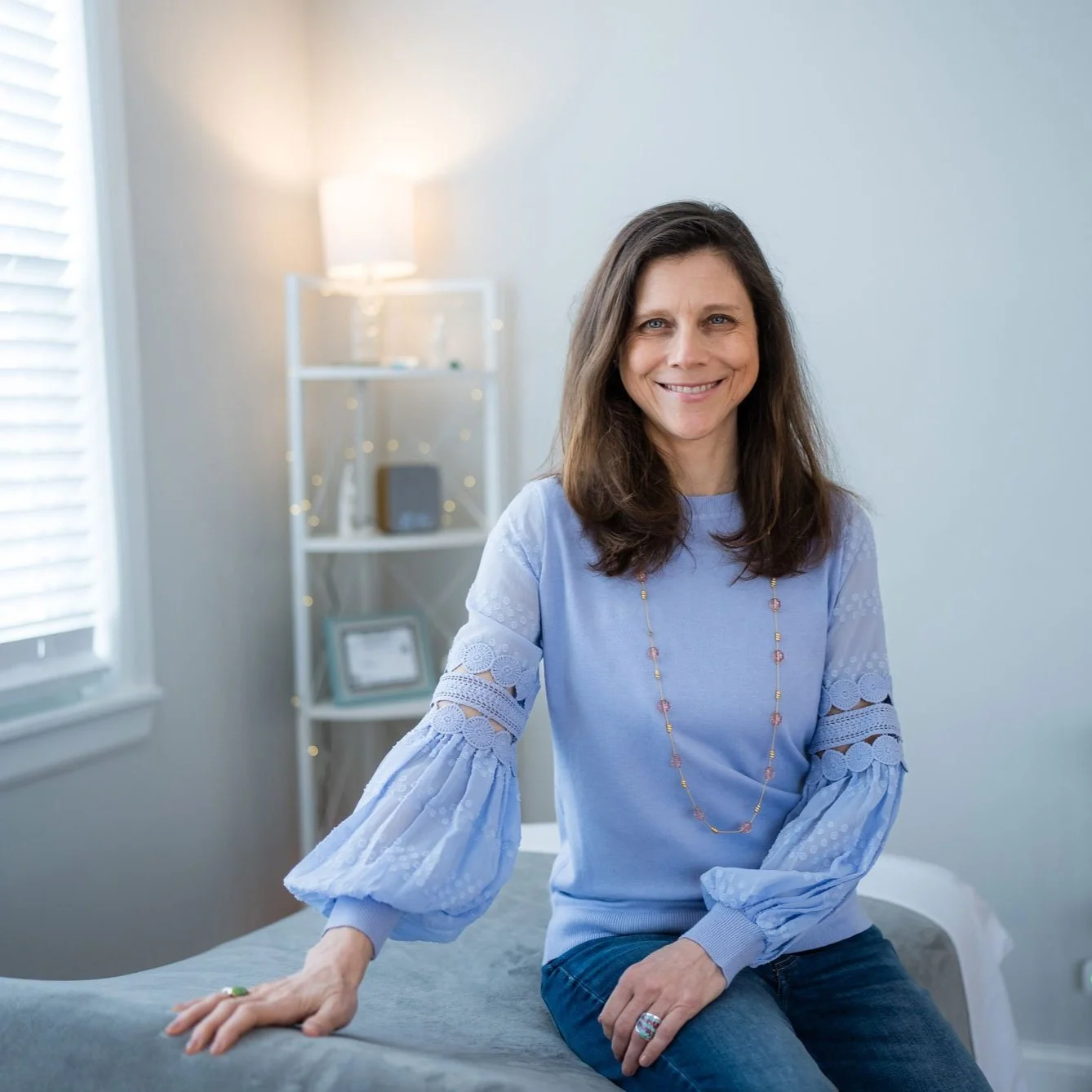 Sheila Fox Tam, massage and energy therapist near Chicago, offering monthly self-care packages.