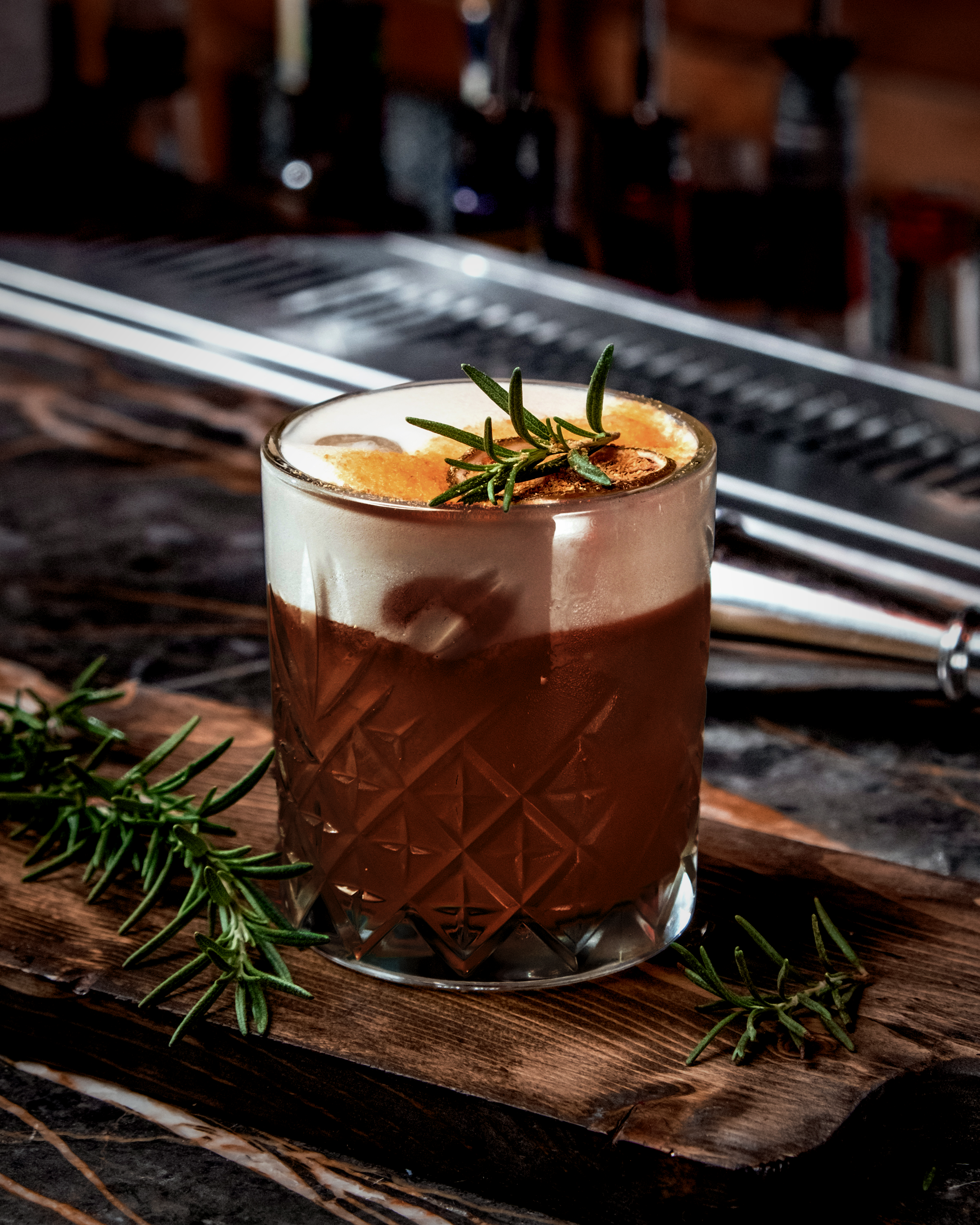 Black Geisha Cold brew cold fashioned cocktail