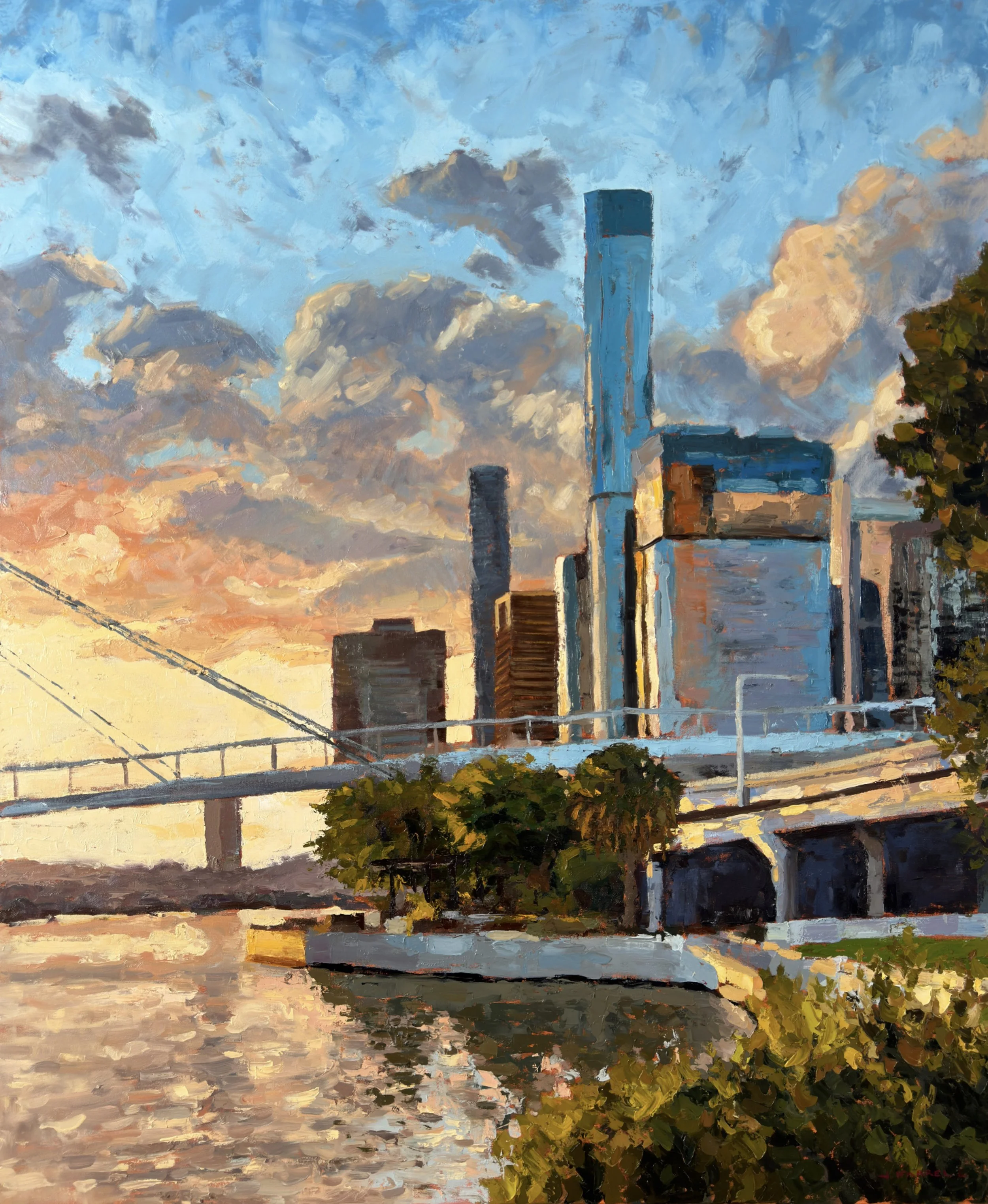RIVER EDGE AT SUNSET