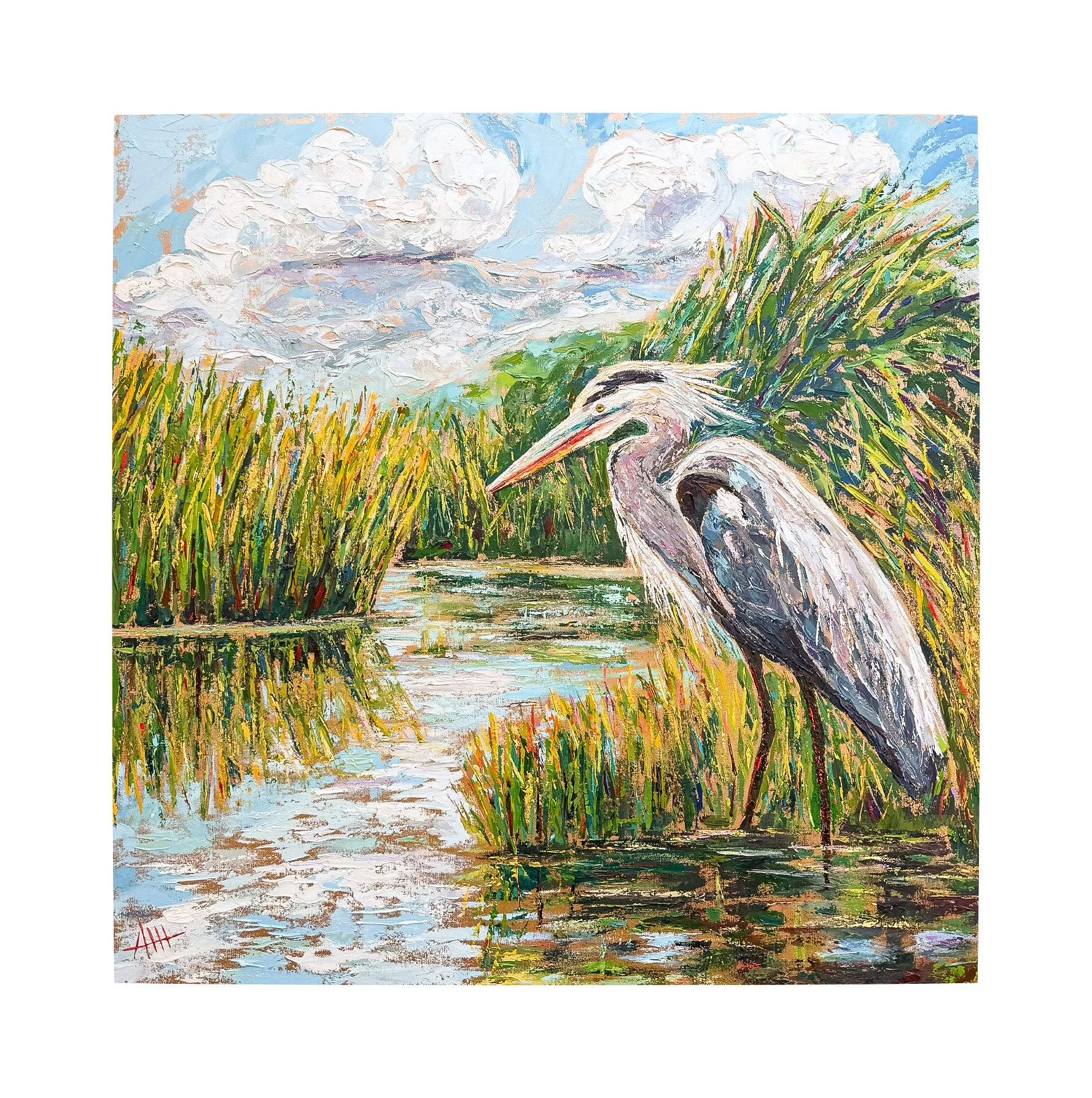Great Blue Heron Marsh Oil Painting-.jpg
