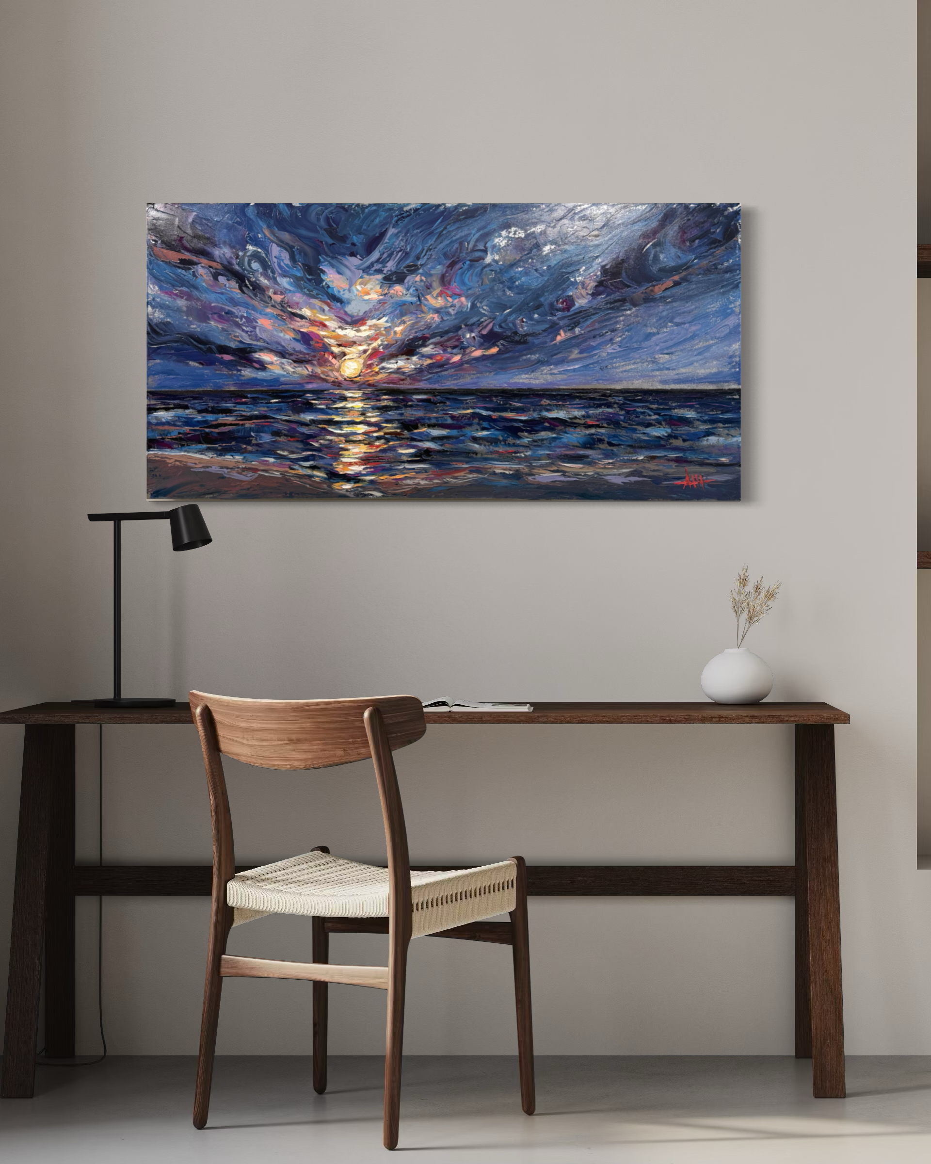 Where the Night Breaks | 24 x 48 Oils | Private Collection