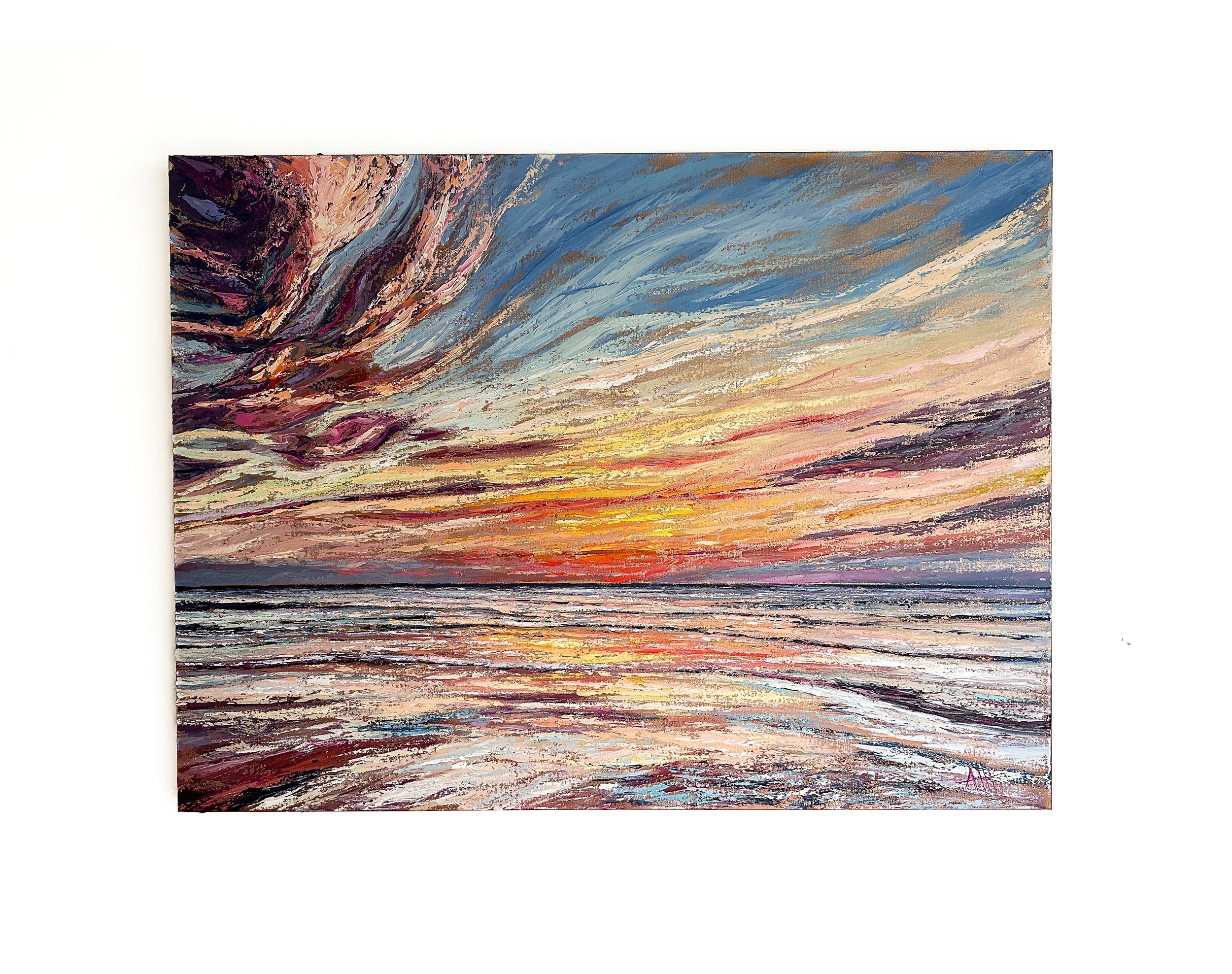 Fiery Sunrise Topsail Oil Painting 2-9123.jpg