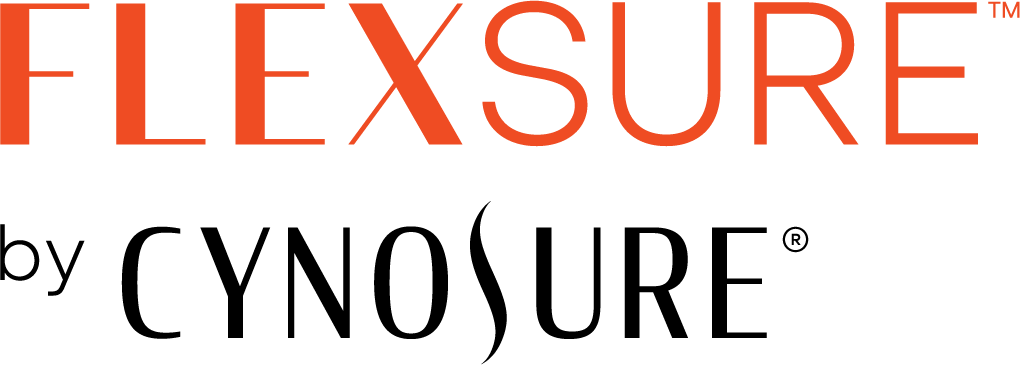 FLEXSURE by CYNOSURE logo in red and black text.