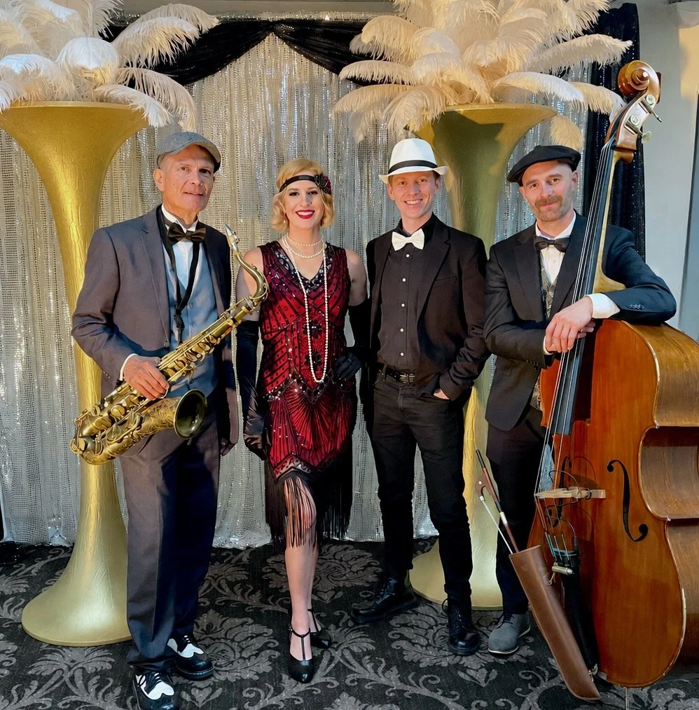 French jazz band performing elegant live music for weddings, private parties, and special events in Los Angeles.