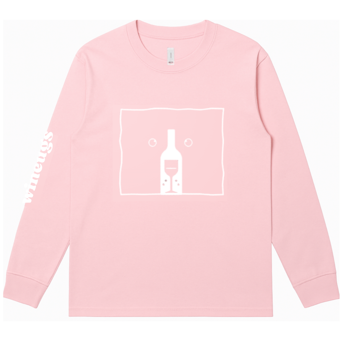 The Classic Winedogs Long Sleeve - Square Logo (Blush Pink)