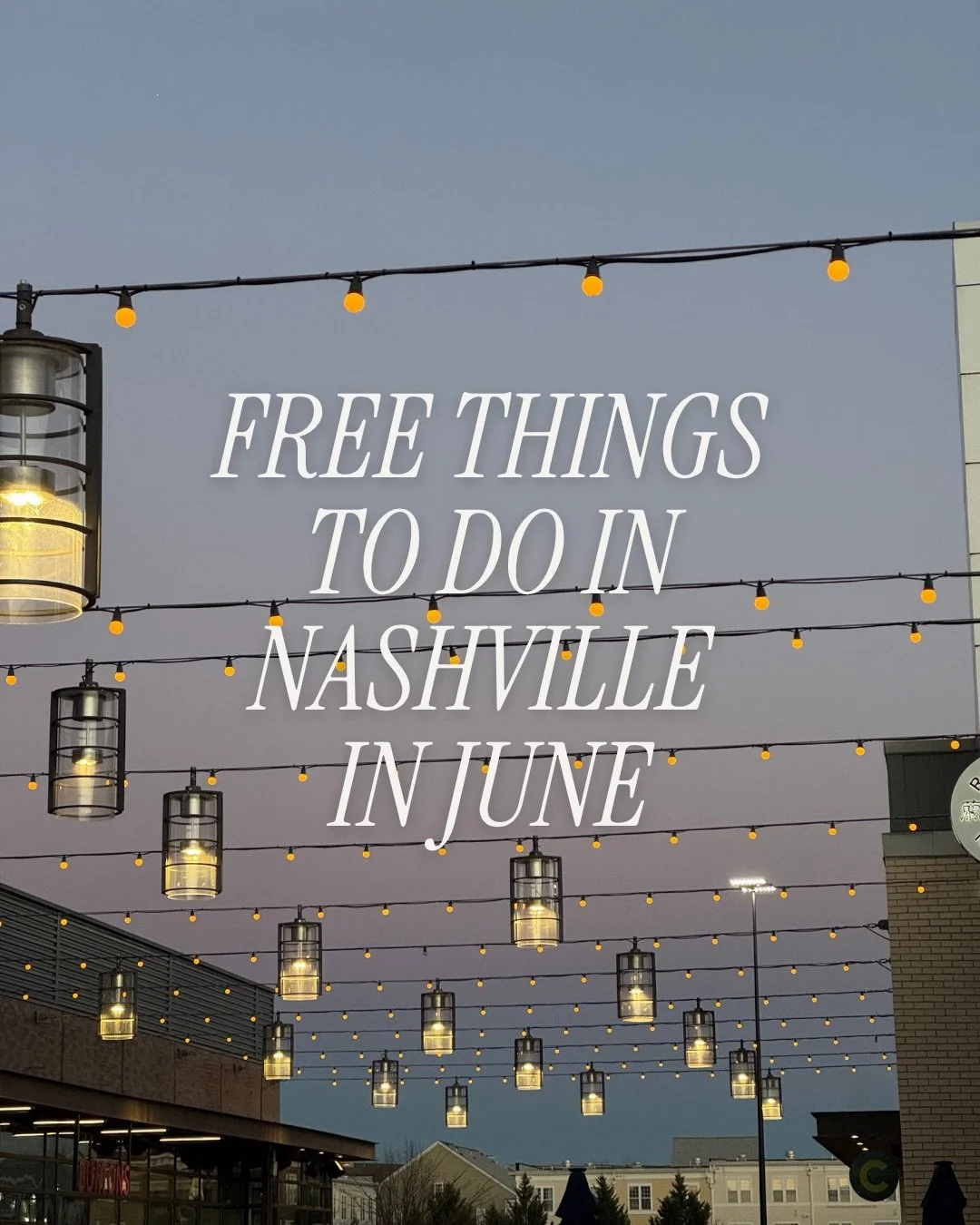 We love this city for so many reasons, but one of our faves is that there are always great FREE events to attend. Not everything requires a pricey ticket.

We&rsquo;ll definitely be heading to at least one @muscornernash weekend and checking out the 