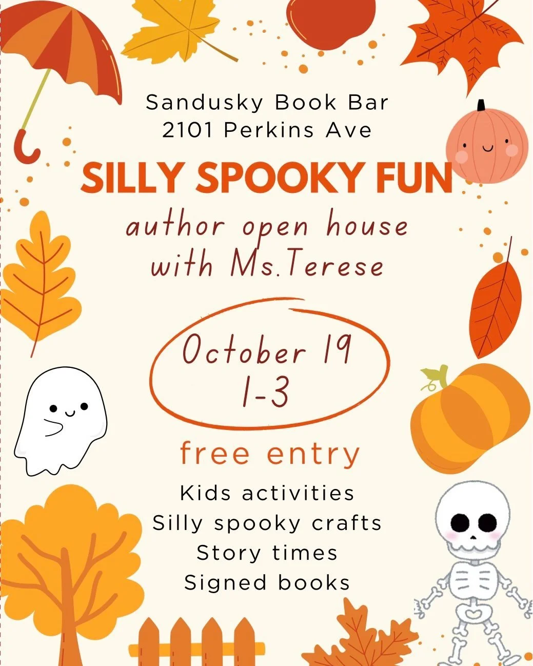 We are SO EXCITED to host Ms. Terese from Movement Joy Company this Sunday from 1-3! Come by for some family-friendly fun, a good coffee, and maybe a nice cocktail while the kiddos are entertained! πβπ
*
*
*
 #sanduskybookbar #smallbusinessowner #b