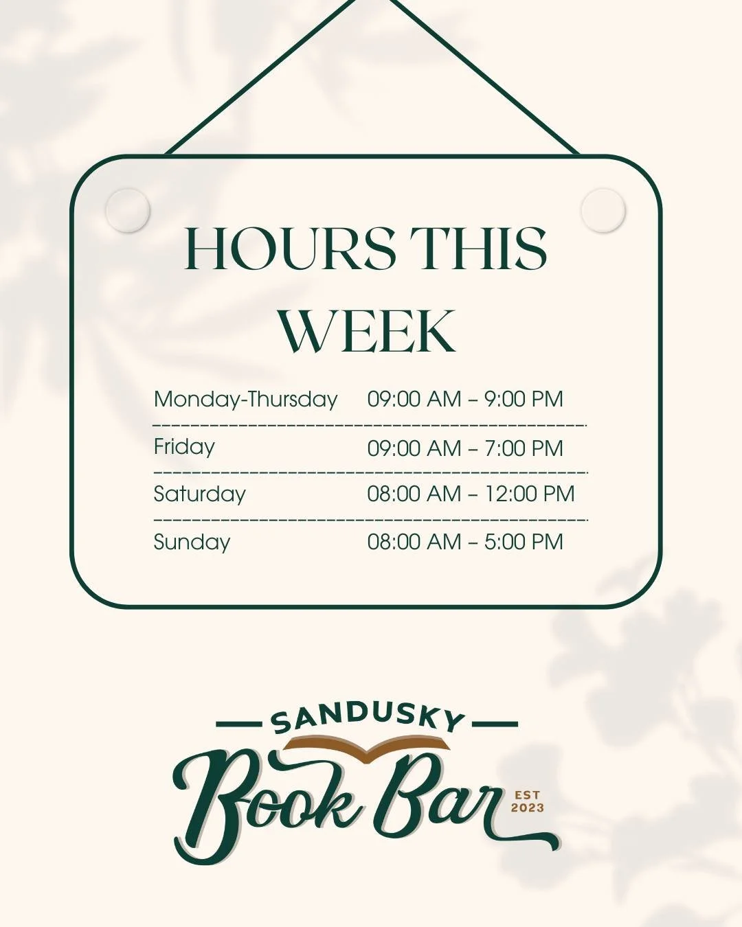 We've got short hours this Friday and Saturday for some private events but don't worry, your espresso martini fix still awaits you any day this week! ☕📖🍸
*
*
*
 #sanduskybookbar #smallbusinessowner #bar #coffee #bookstore #sanduskyohio #coffeeshop 