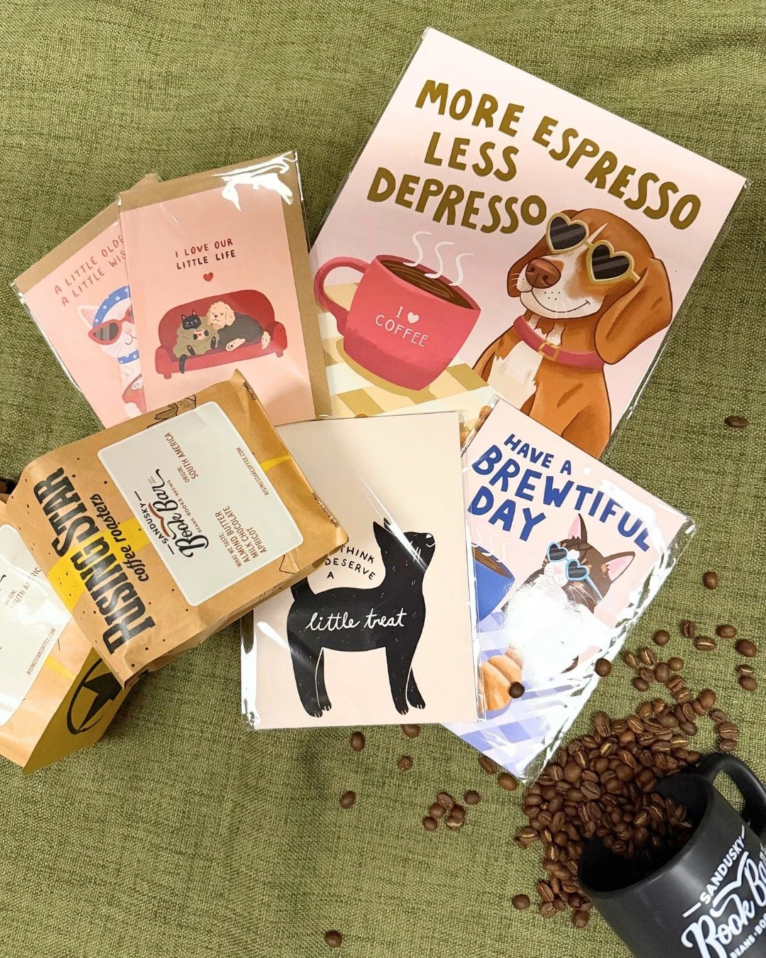 We have a restock of our FAVORITE prints from Designed by Leanne - with a couple of new ones (I'm looking at you, dog people)! 😸🐶☕

Come check them out this weekend (and every weekend) from 8am-5pm!
*
*
*
 #sanduskybookbar #smallbusinessowner #bar 