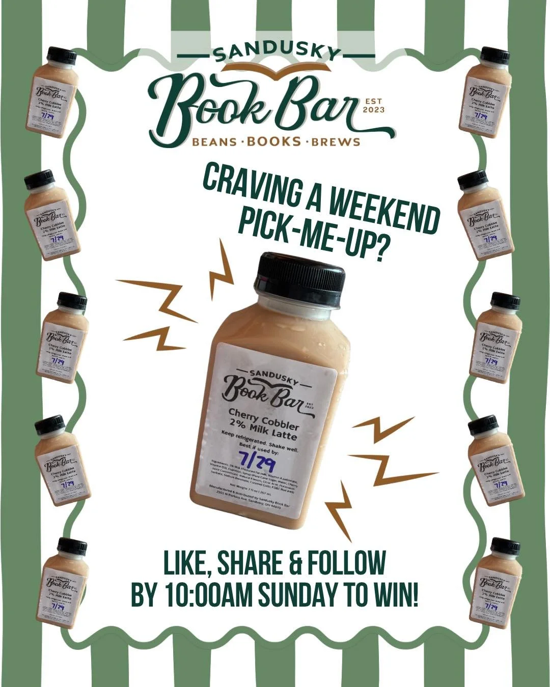 Craving a weekend pick-me-up? Would a bottled latte solve all of your problems? You&rsquo;re in luck because we accidentally made 10 too many!

If you want the chance to win a FREE bottled latte for pick-up tomorrow, all you&rsquo;ve got to do by 10a