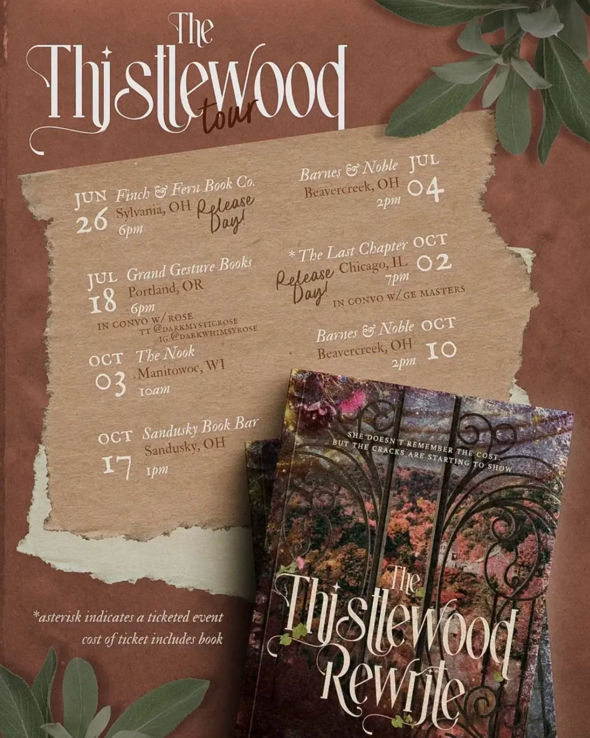 We're hosting local author Nicole Ryan next Saturday from 1-3pm as one of many stops on her Thistlewood Tour to celebrate the release of her new romance/fantasy book, THE THISTLEWOOD REWRITE! 📖✨
--
Thistlewood never changes.

The leaves stay gold, t
