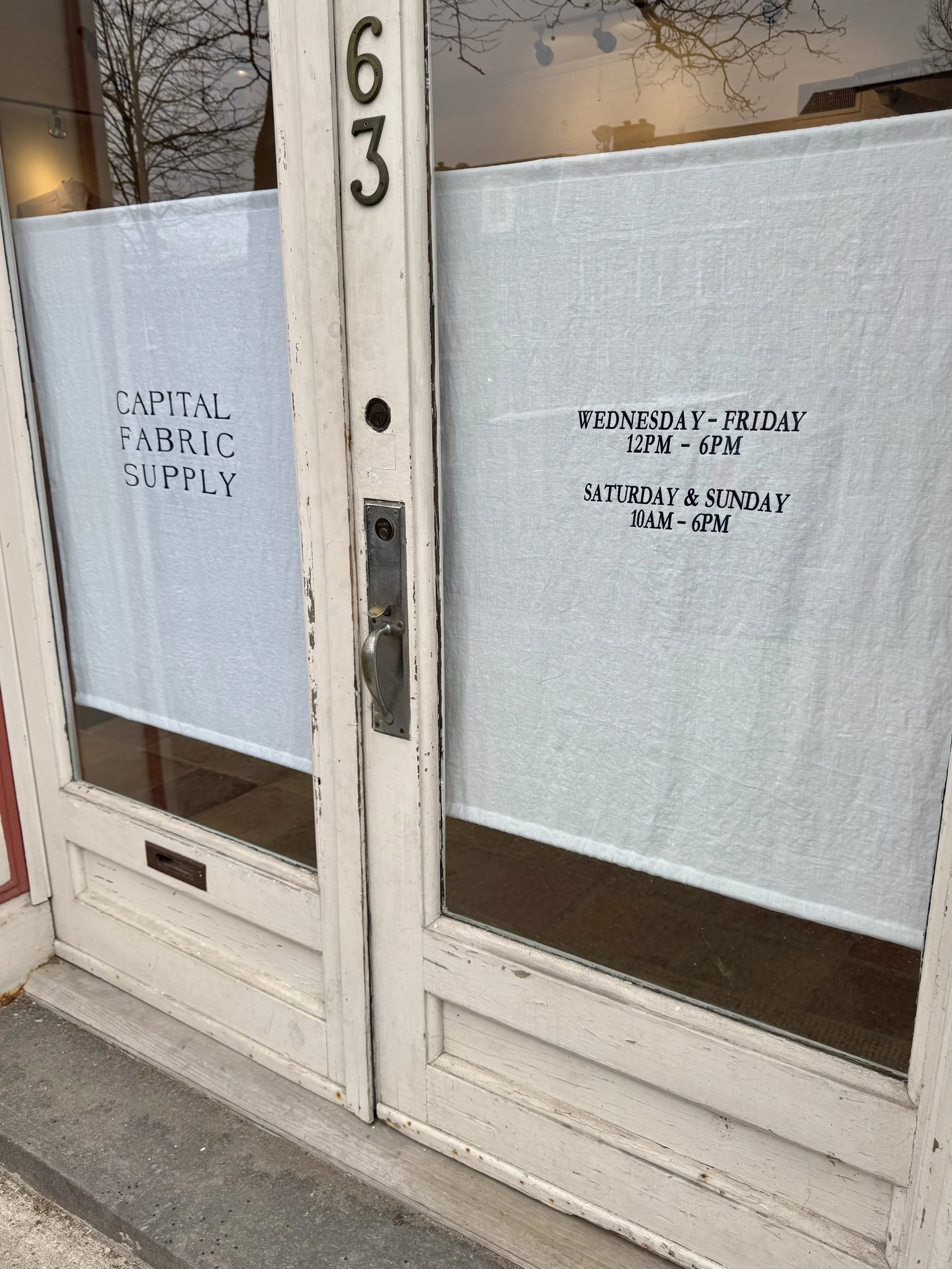 the storefront at Capital Fabric Supply in Kingston, NY