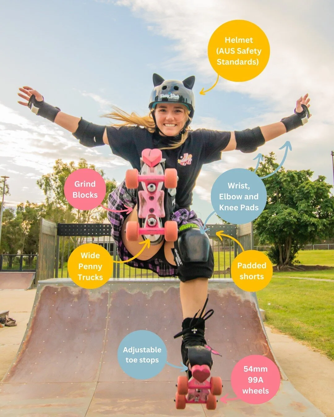 "What kind of skates do I need to starting skating at the park?" πΌβοΈ
When starting at the skate park, all roller skates and blades are acceptable for getting started. However, you may find the 'entry level' skates can be quick to tear at