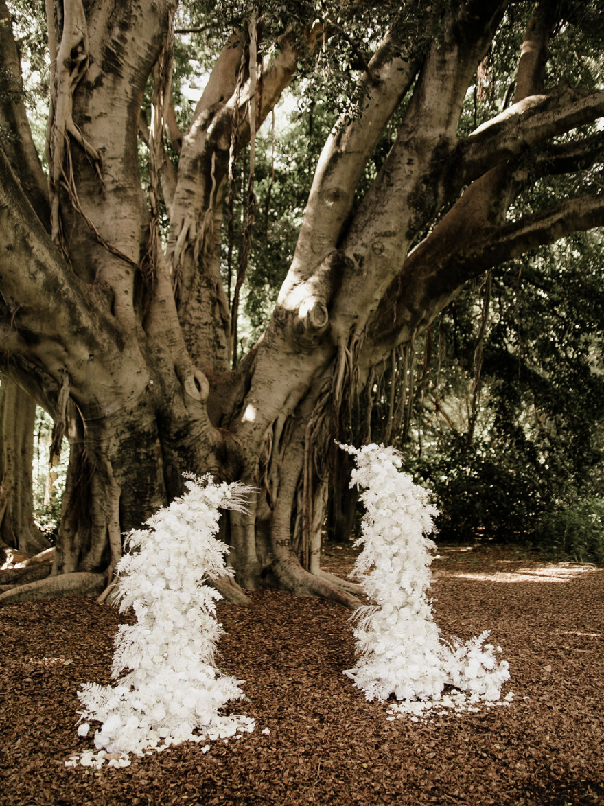 Luxe White Faux Floral Arbour