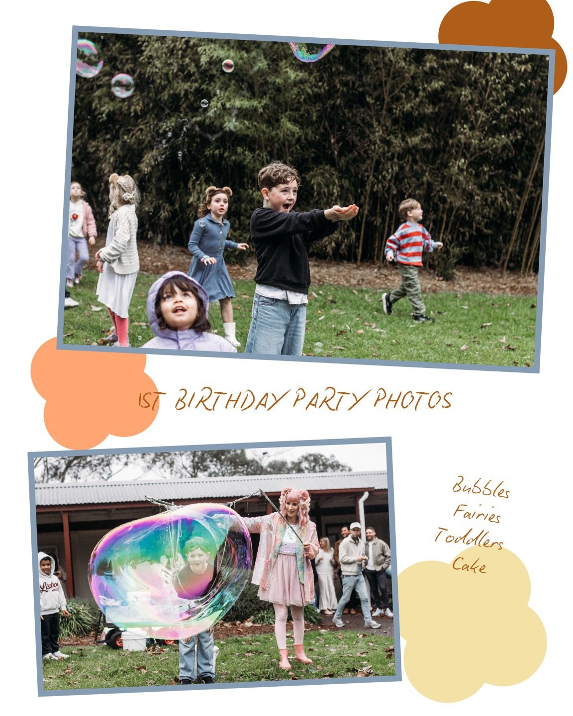 This entire day was such a vibe - cute 1st birthday celebrations, fam and friends chatting, eating and enjoying hiding from the drizzling rain, and every single kid not caring about the rain at all and chasing the biggest bubbles you can imagine.

Ki