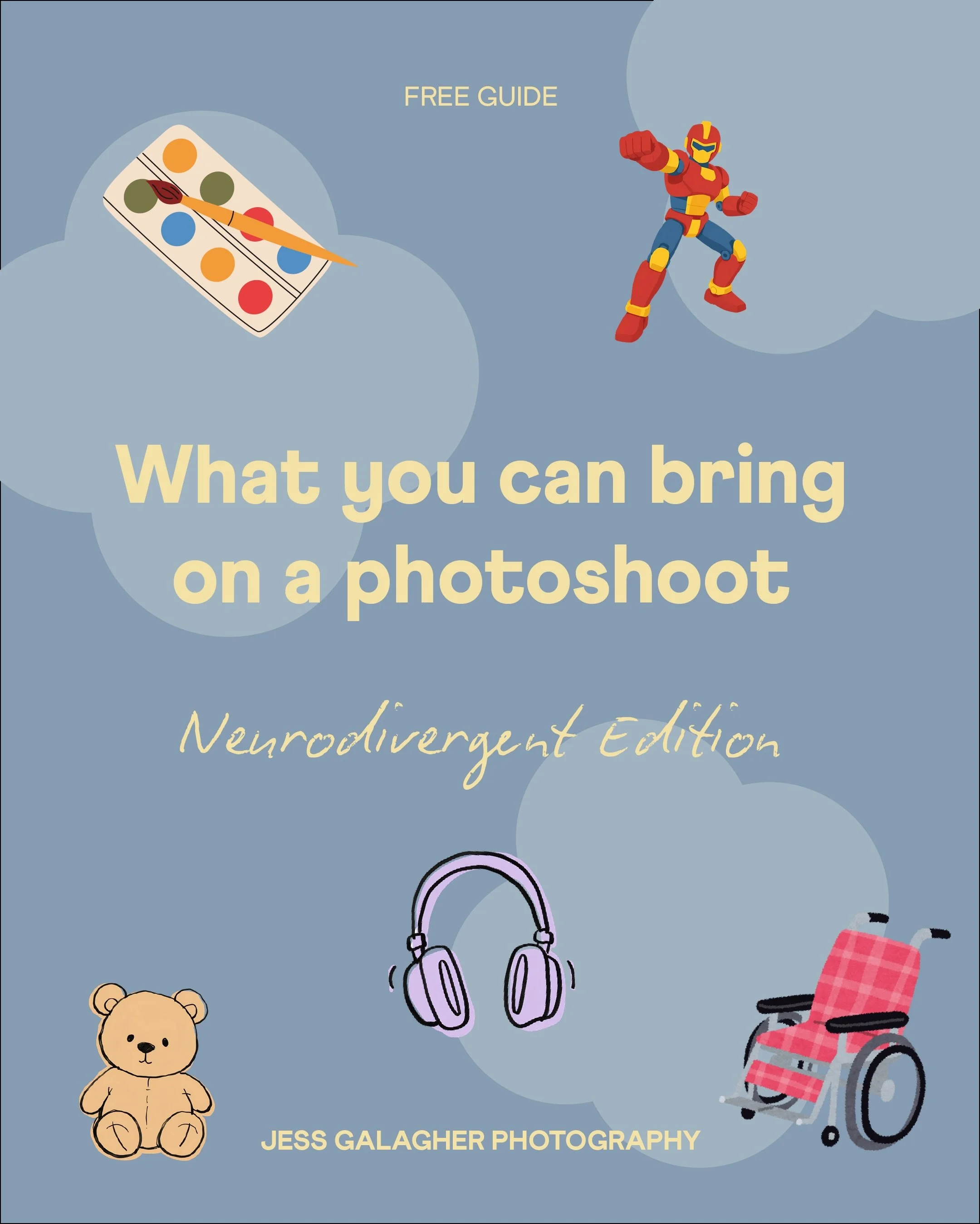 Yes, you can bring that to the photoshoot. 🧸🎧🧩

Comfort toys, fidgets, headphones, chews, AAC devices, iPads, snacks (and second snacks). Whatever helps your child feel comfortable, communicate and regulate is absolutely welcome.

Swipe through fo