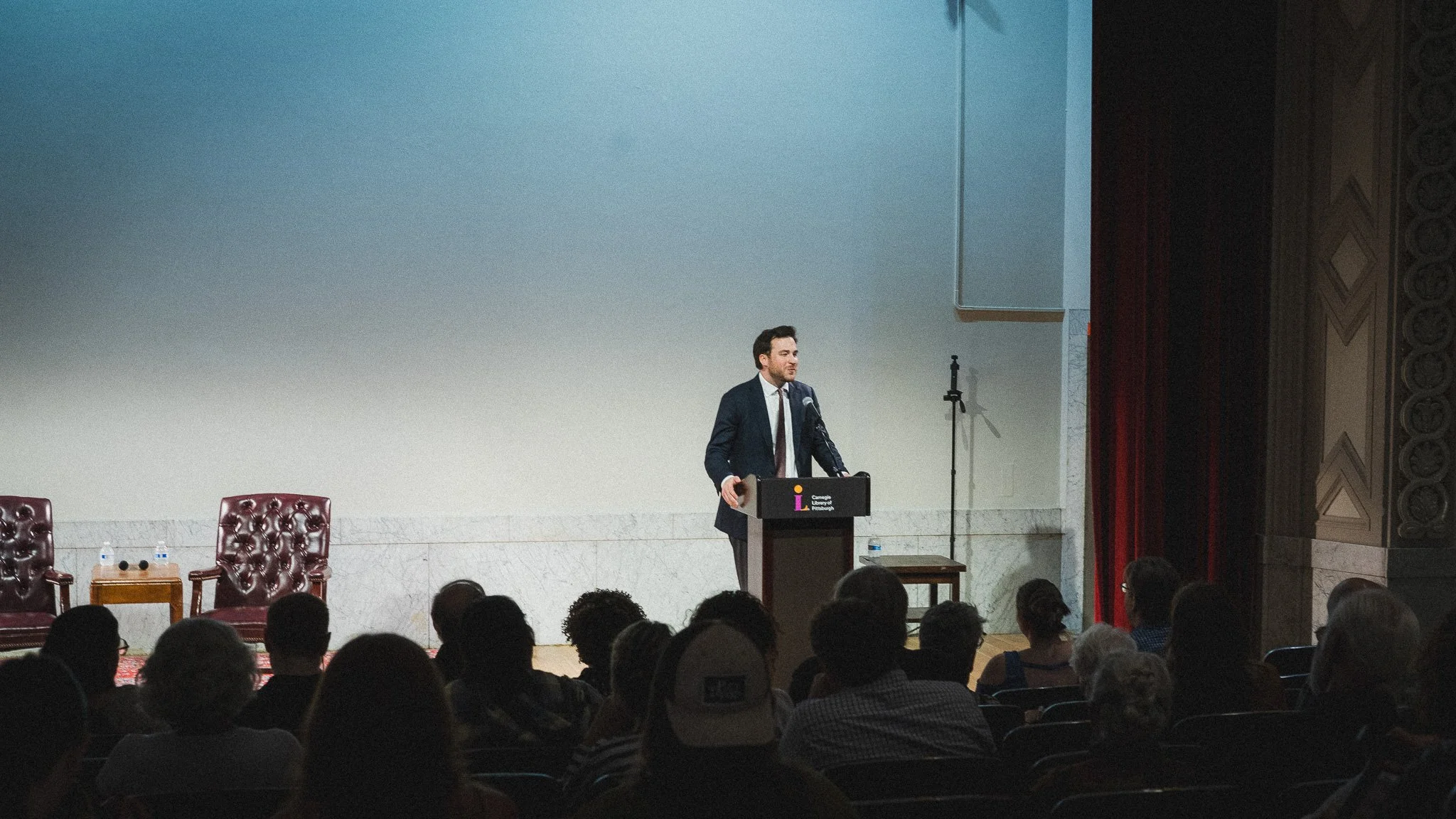 Jake at Carnegie Lecture Hall