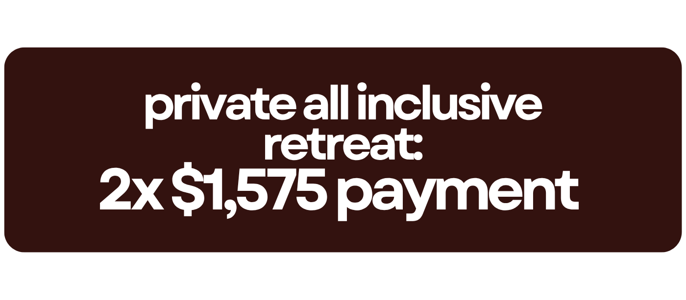 Private all inclusive retreat package - 2x $1,575