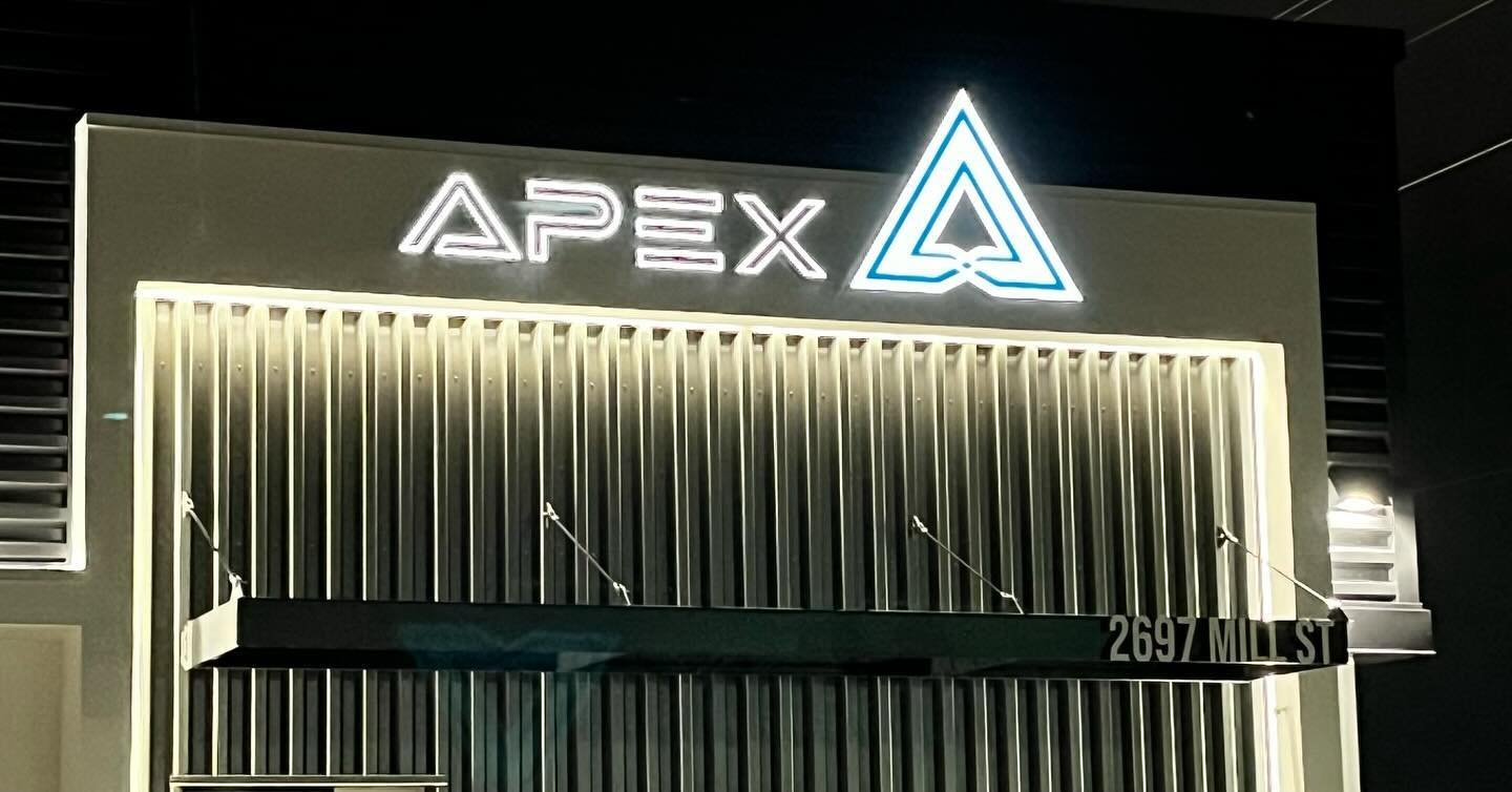 Apex is officially LIT 🔥!! Thanks to the amazing work by @signcrafters_nv , Apex will shine bright for years to come!!