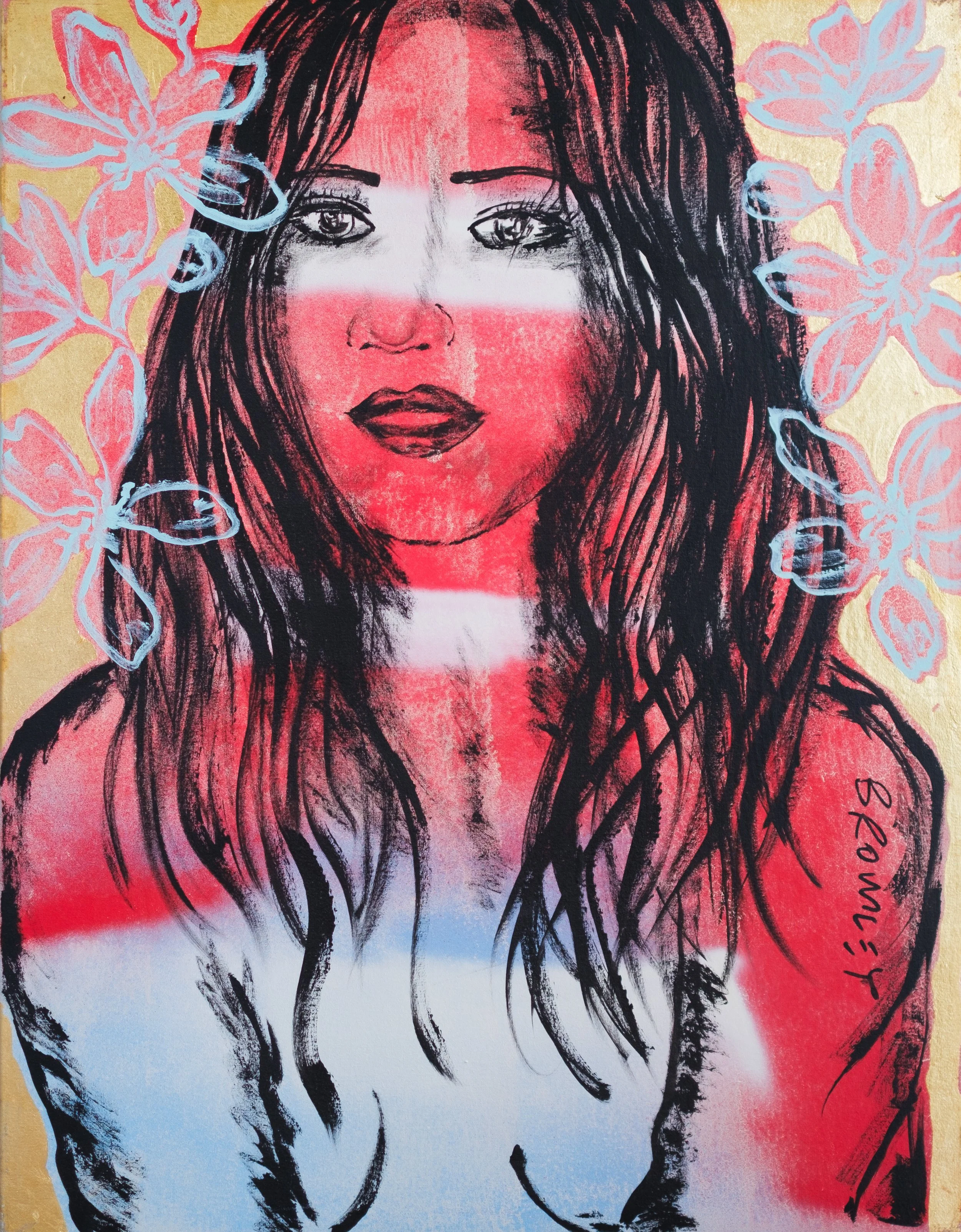 $2900 - Red Nude (85 x 110 x 3cm, stretched canvas)