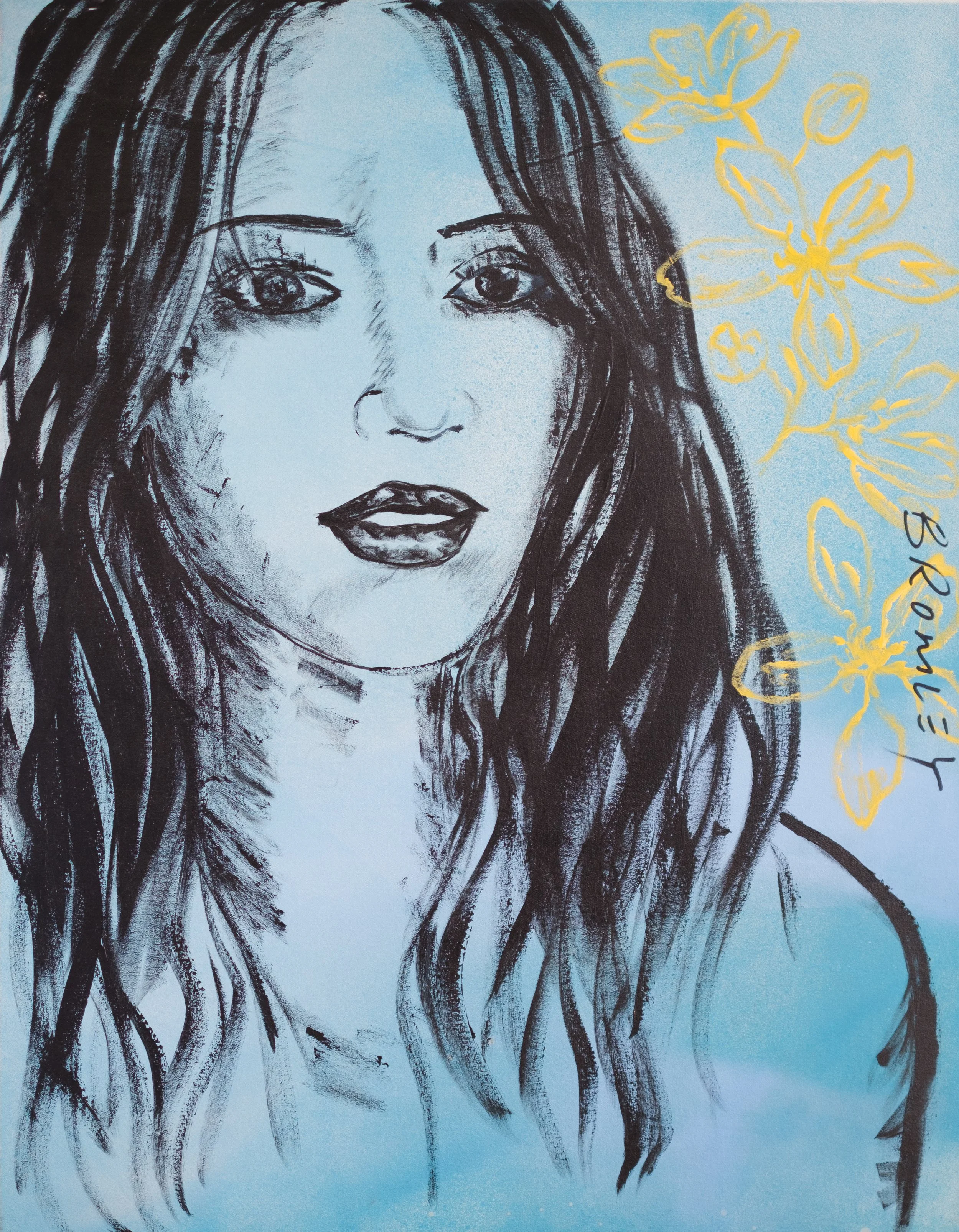 $2900 - Blue Nude (85.5 x 110 x 3cm, stretched canvas)