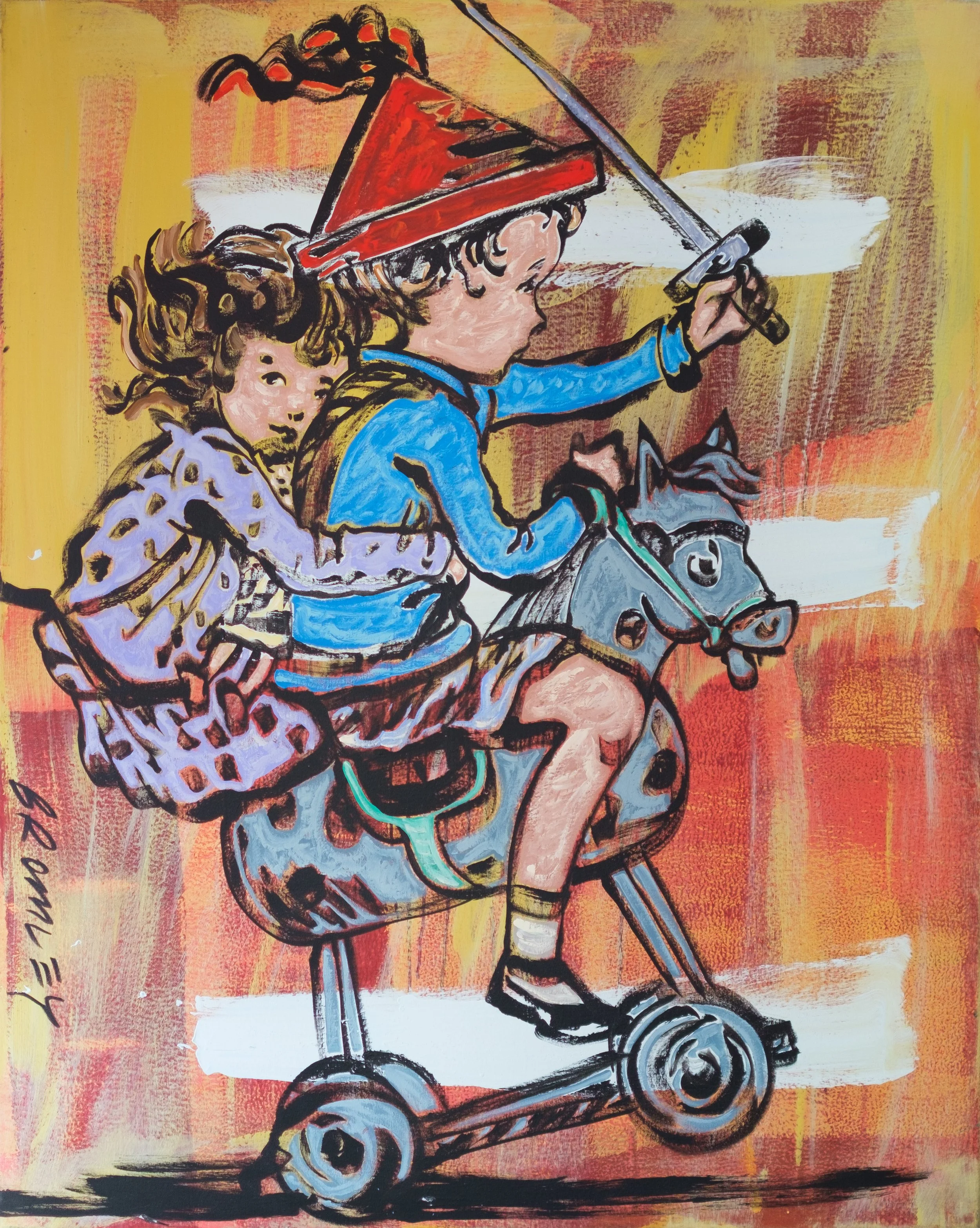 $14000 - Rocking Horse (122 x 152 x 3cm, stretched canvas)