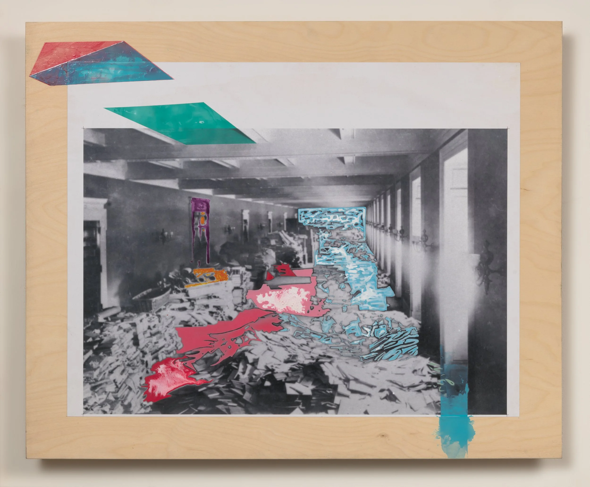 "Lo Scarto (Immanent) – The Remains (Immanente),"  20” x 16” (40 x 50 cm) unframed
Ink and acrylic ink over digital photograph on RC paper, 2010