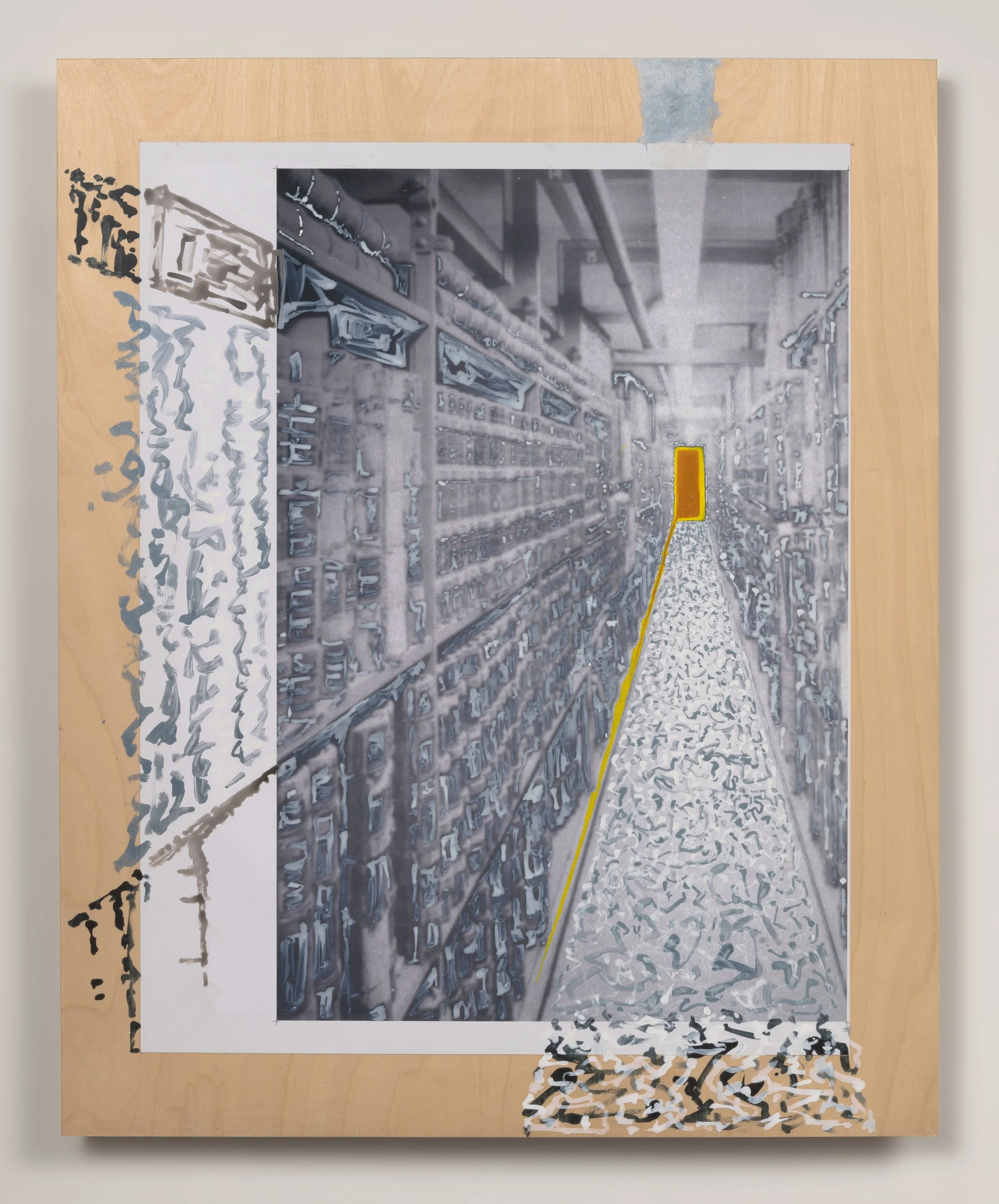 "Lo Scarto (Immanent) – The Remains (Immanente)," 
20” x 16” (40 x 50 cm) unframed
Ink and acrylic ink over digital photograph on RC paper, 2010