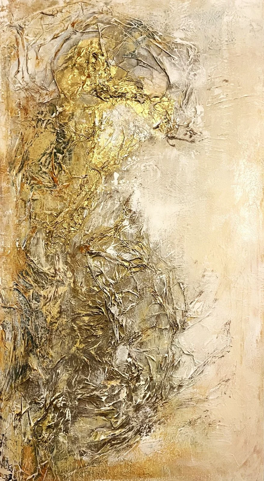 Dreaming Softly (2024)
120x66 cm, luonnonmateriaalit ja akryylivärit puuvillakankaalle