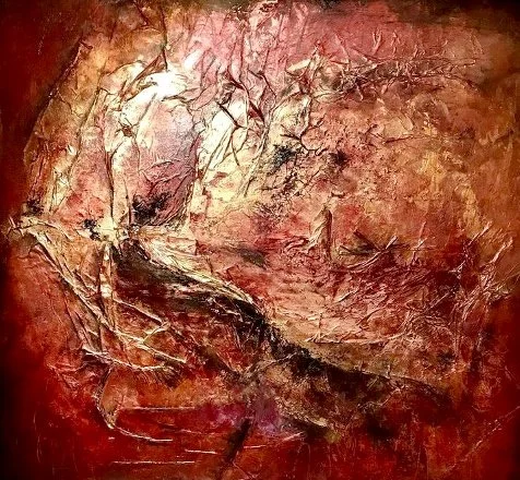 Getting Wings (2022), myyty
130x140 cm, sekatekniikka kankaalle