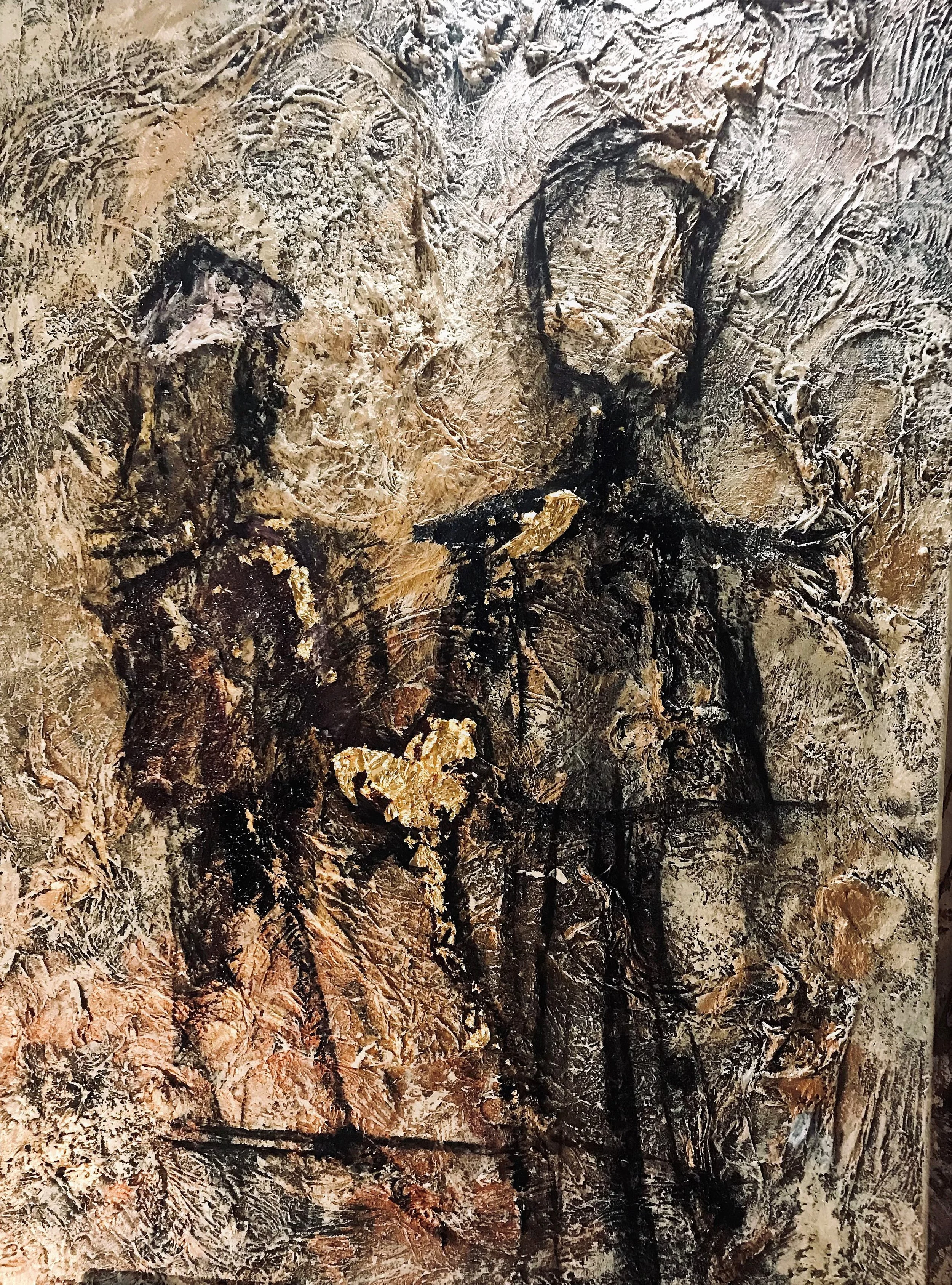 Going Home (2021), myyty
90x65 cm, sekatekniikka kankaalle