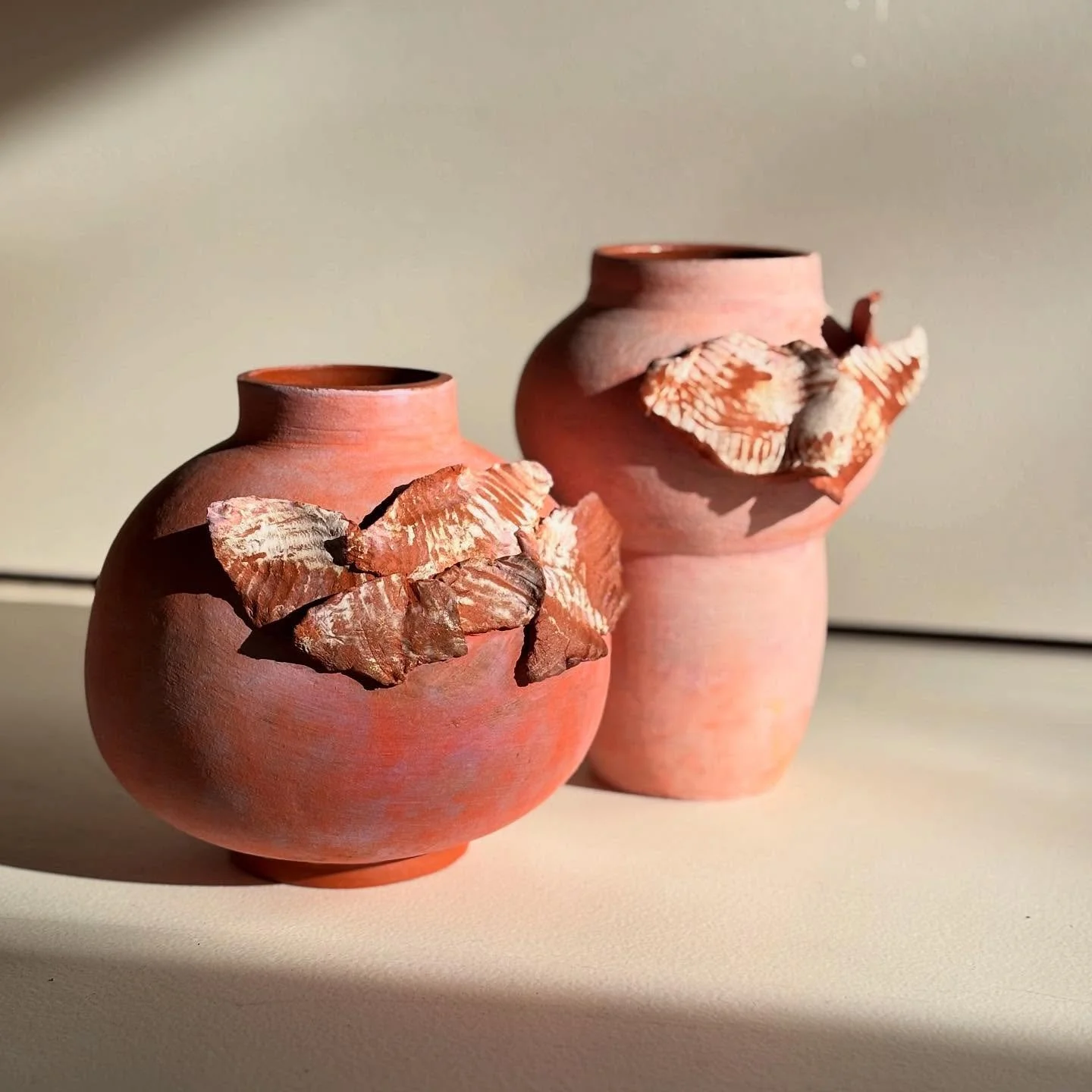 Vases in the afternoon sunlight. I think these additions look a little like butterfly wings.
#ceramics #australianceramics #ceramicsaustralia #colourfulceramics #cobaltandkin