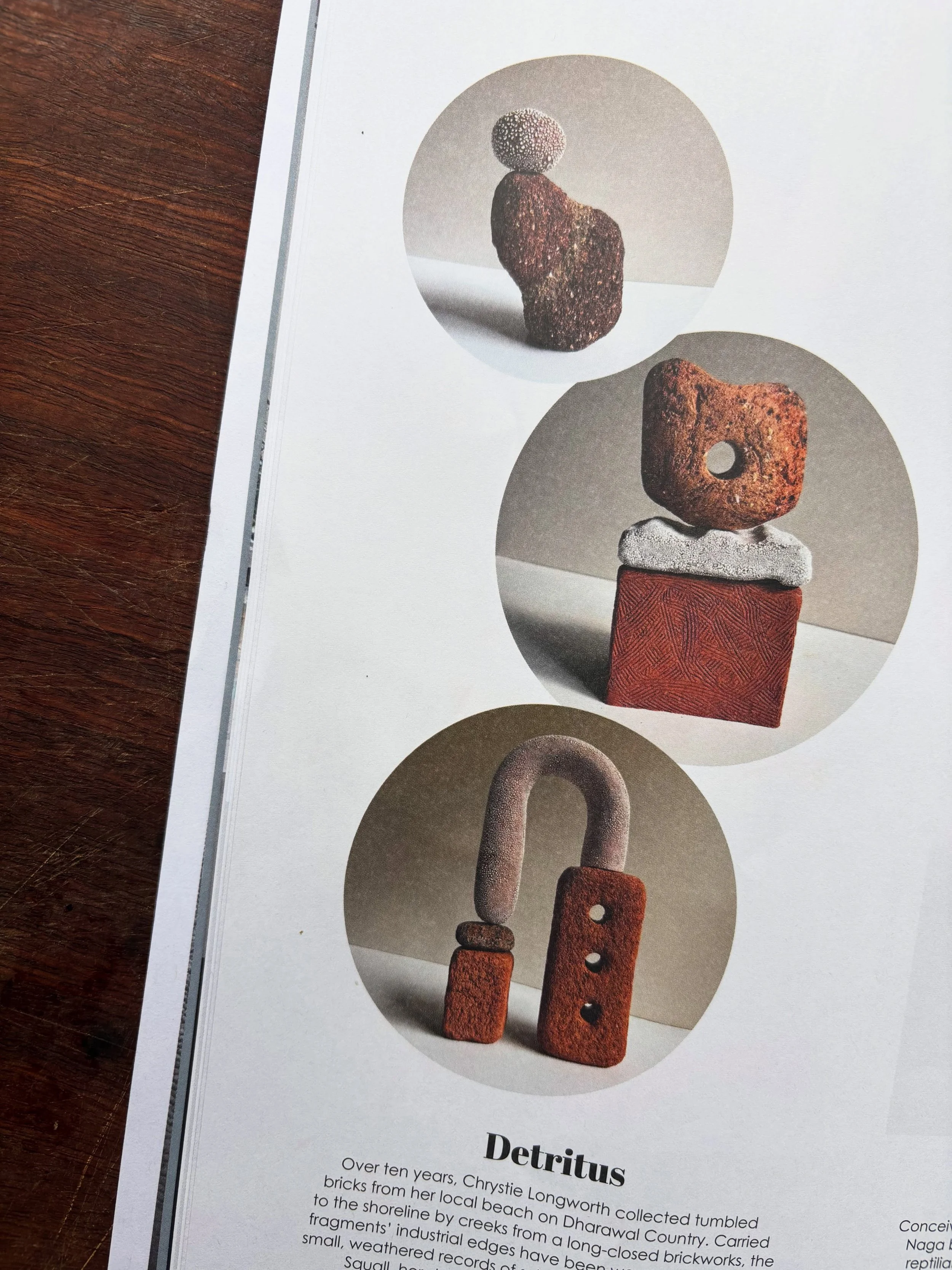 Despite the postie folding the magazine in half, I was excited to get my hands on the latest @greenmagazine which is featuring some of my recent work from Suburban Squall in their upfront section alongside some great Australian designers/artists/make