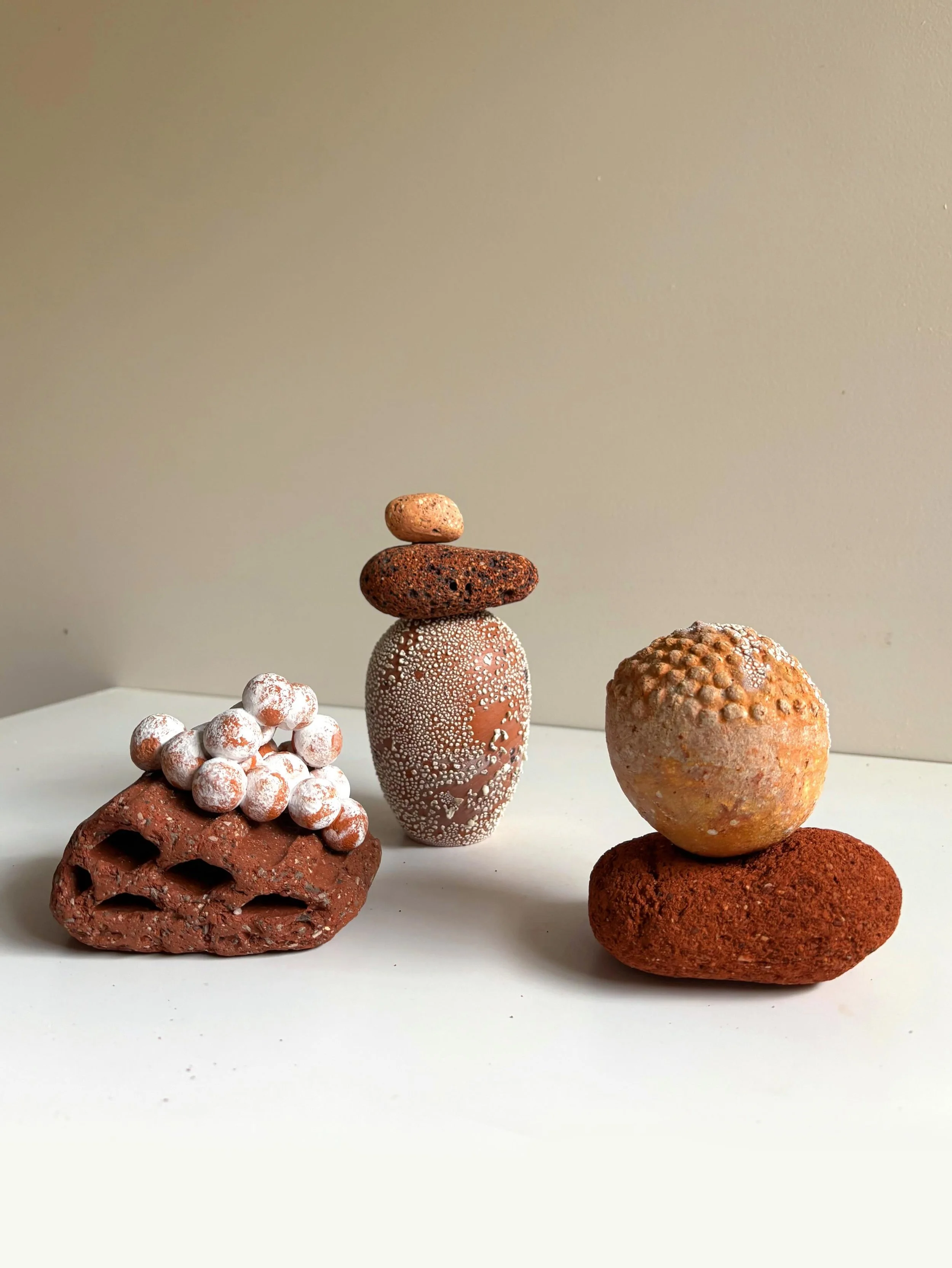 A group of smaller works from Suburban Squall that looked interesting together. These have now all gone to new homes but I&rsquo;m busy making new creations for an upcoming exhibition!

#australianceramics #contemporaryceramics #australianartist #cer