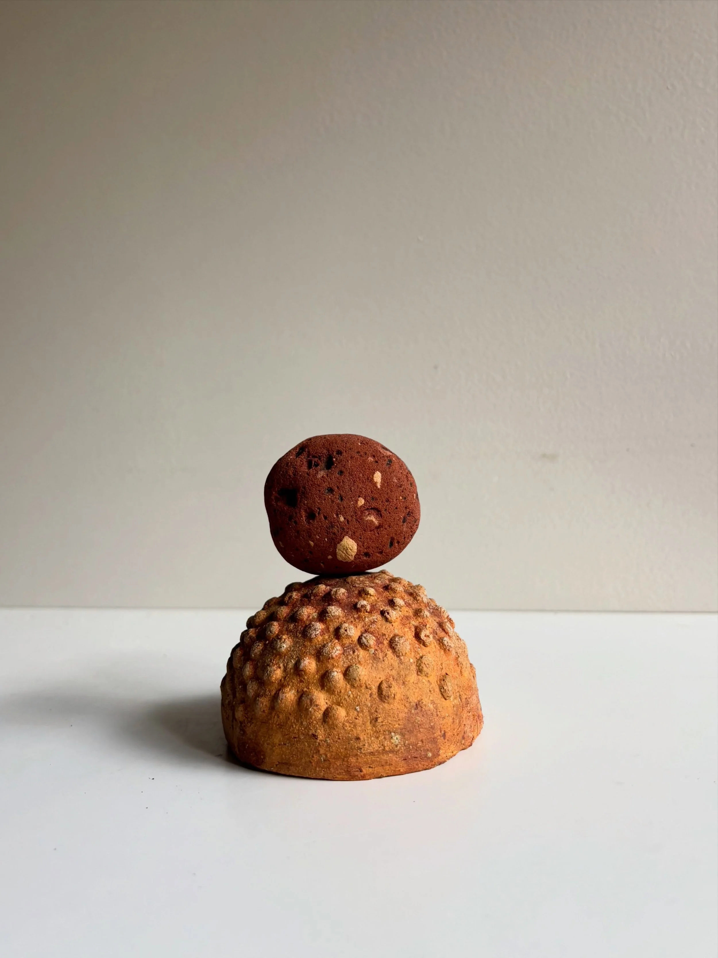 Clifftop Beacon is the smallest work in the exhibition but is one of my favourites. It&rsquo;s rare to find the bricks in a spherical shape and I have the feeling this one is quite old! The base is made from some clay that I found being tossed in the