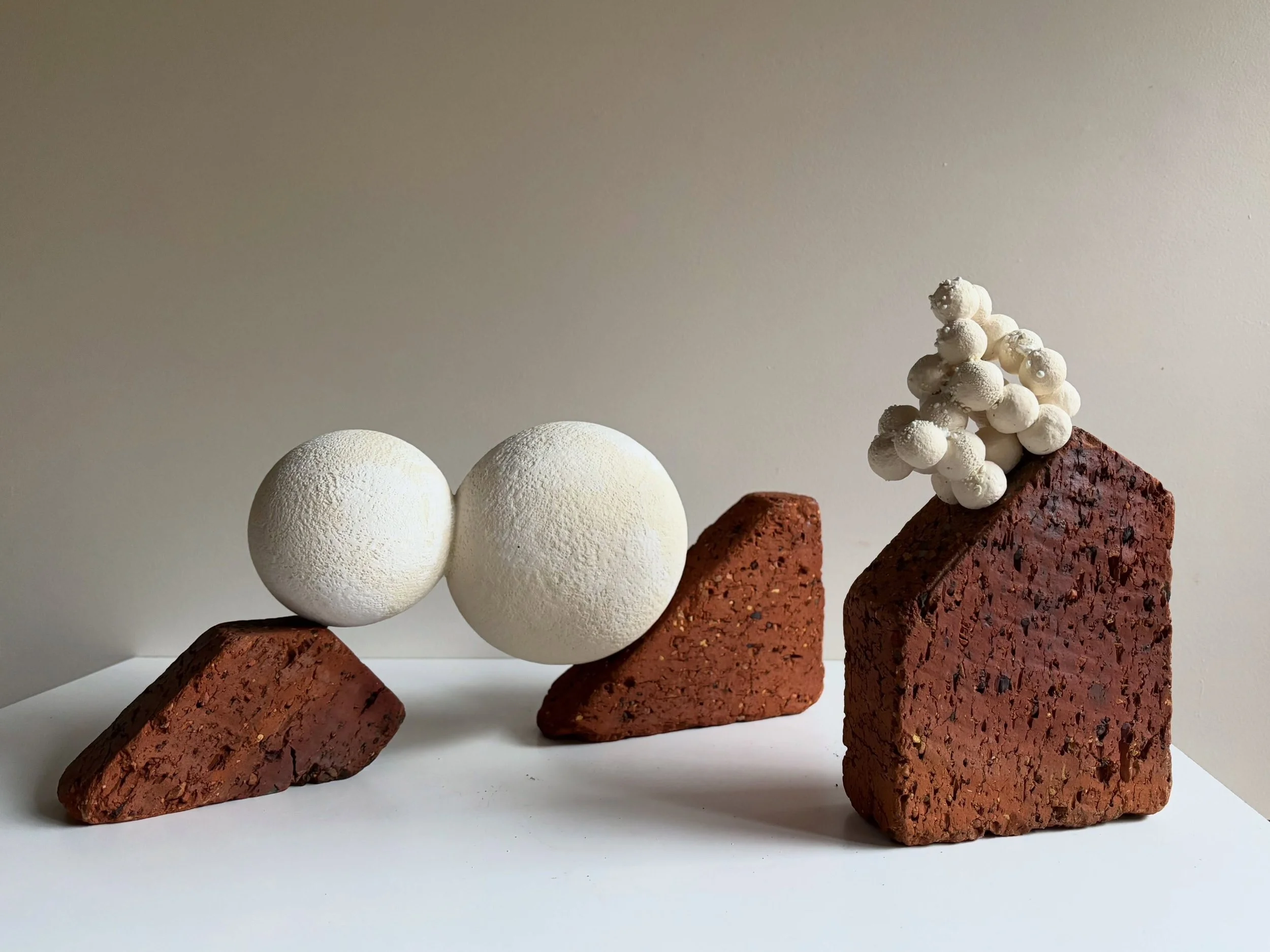 When creating the work for an exhibition, I like to have pieces that talk to each other. Rock Shelf Sentinel and Rock Shelf Beacon have similar elements that link to each other in an interesting way. With these works I was inspired by the way water i