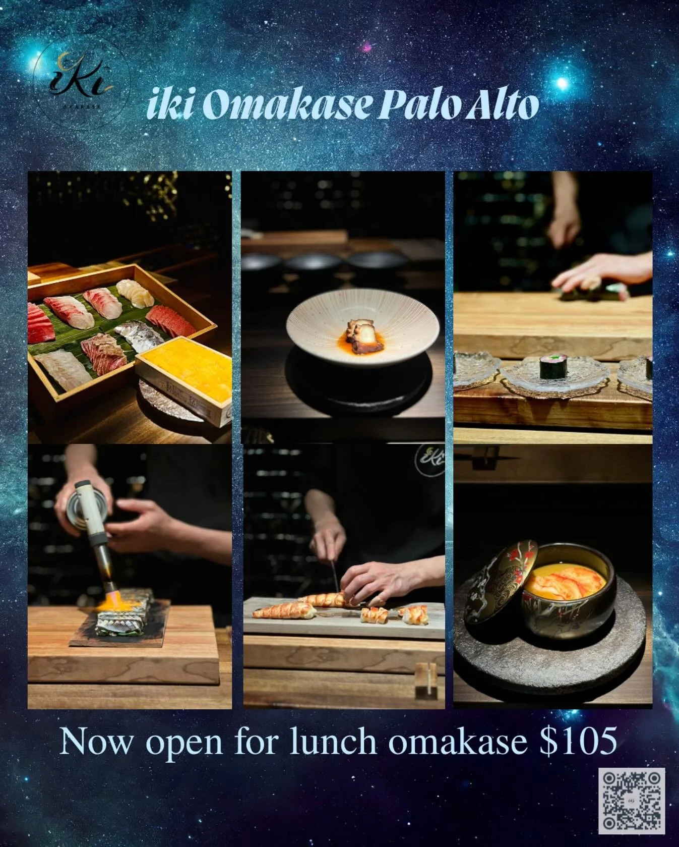 ✨ Lunch is here at Iki Omakase!
Uncompromising quality, crafted with care &mdash; now at a welcoming $105.
No mandatory service charge/gratuity. Just pure Edomae experience. 🍣

#IkiOmakasePaloAlto #OmakaseExperience 

#SushiLovers #OmakaseExperience