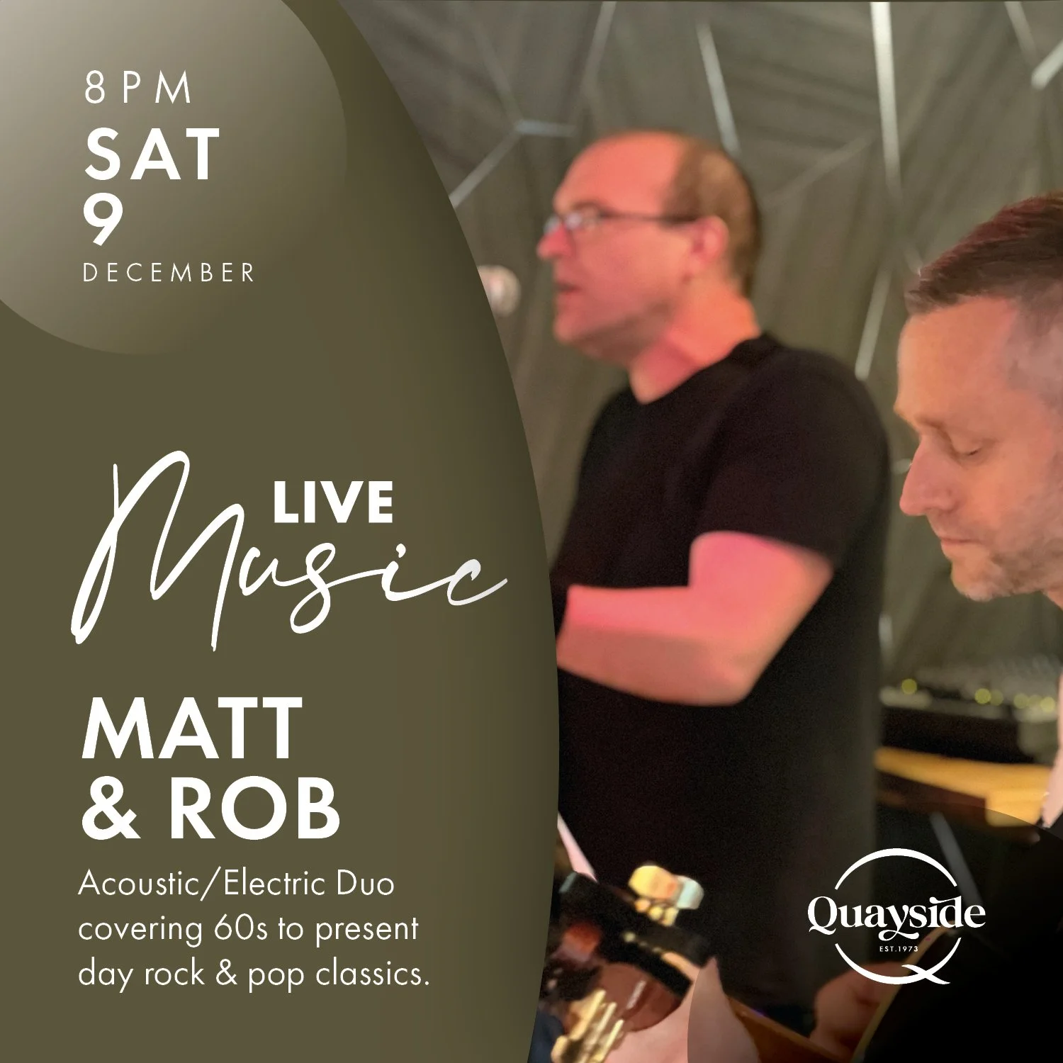 Matt and Rob - Saturday, 9 December 2023 - 8 pm
