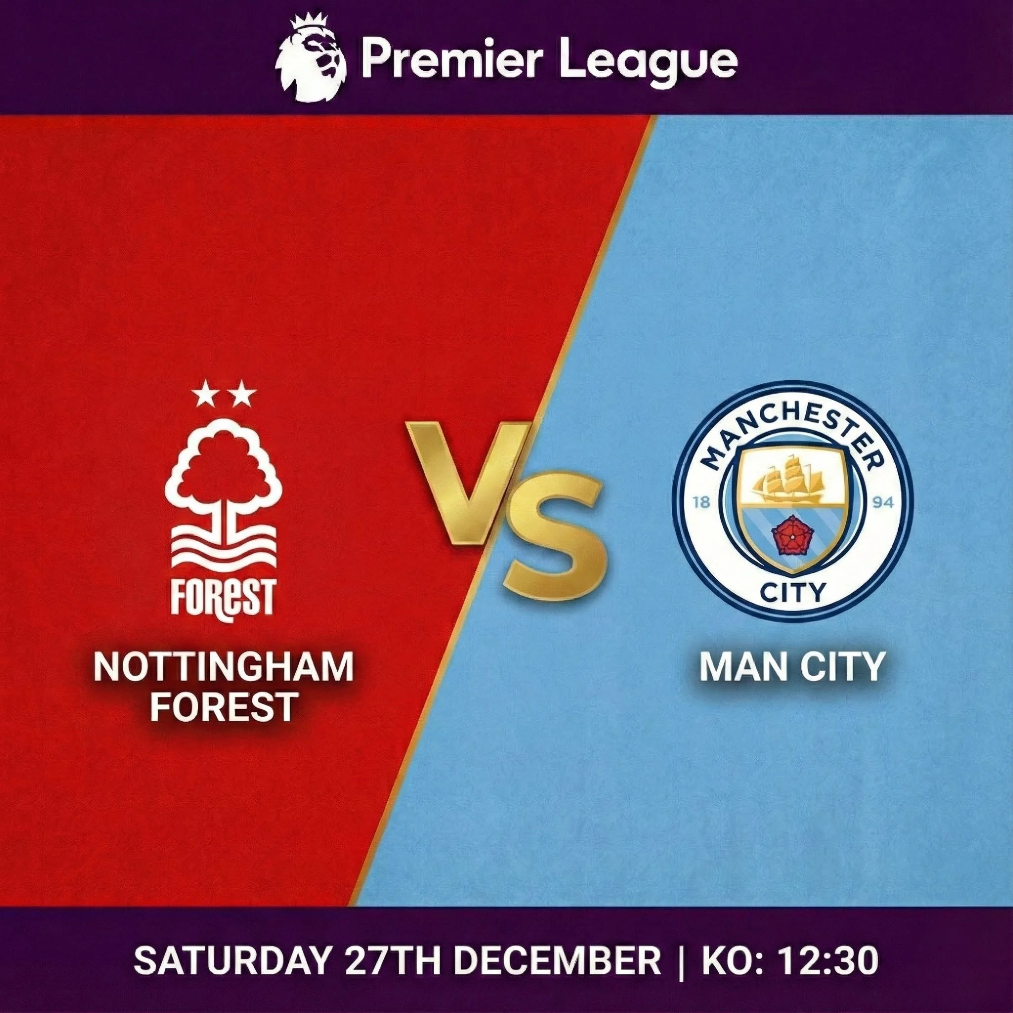 Nottingham Forest vs Man City