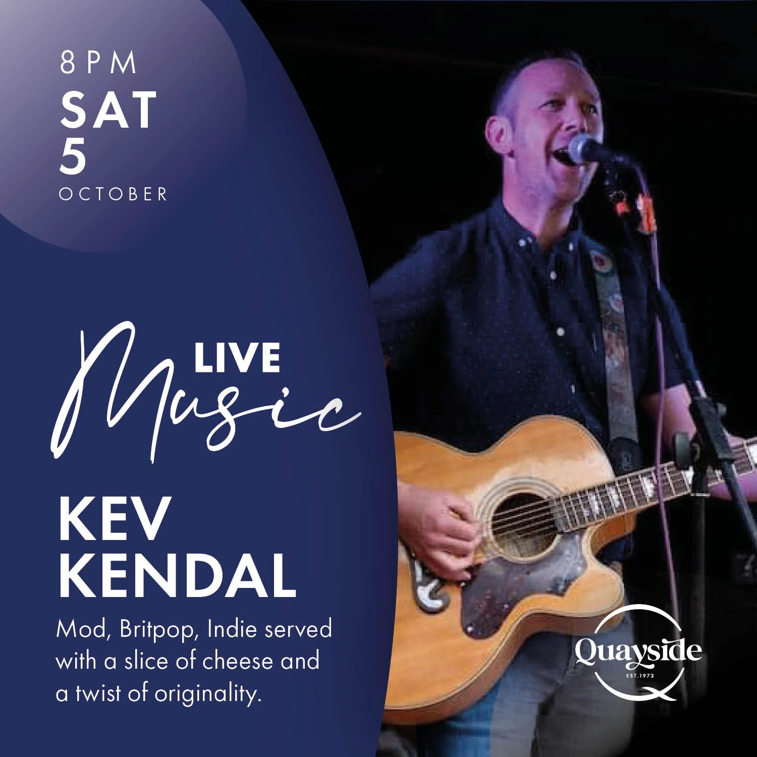 Kev Kendal - Saturday, 5 October 2024 - 8 pm