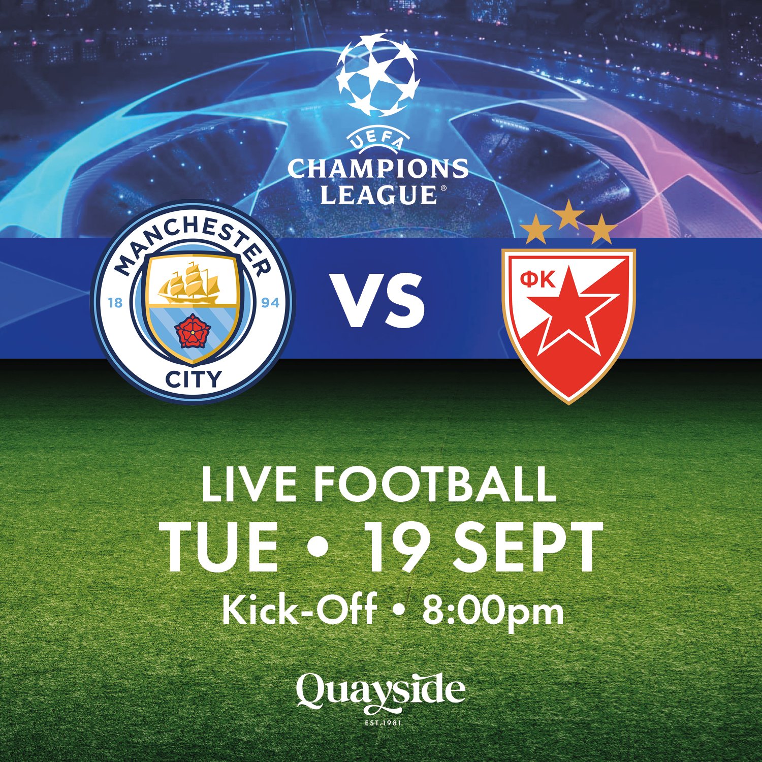 Man City vs Crvena Zvezda LIVE: Champions League kick off 12:30 AM