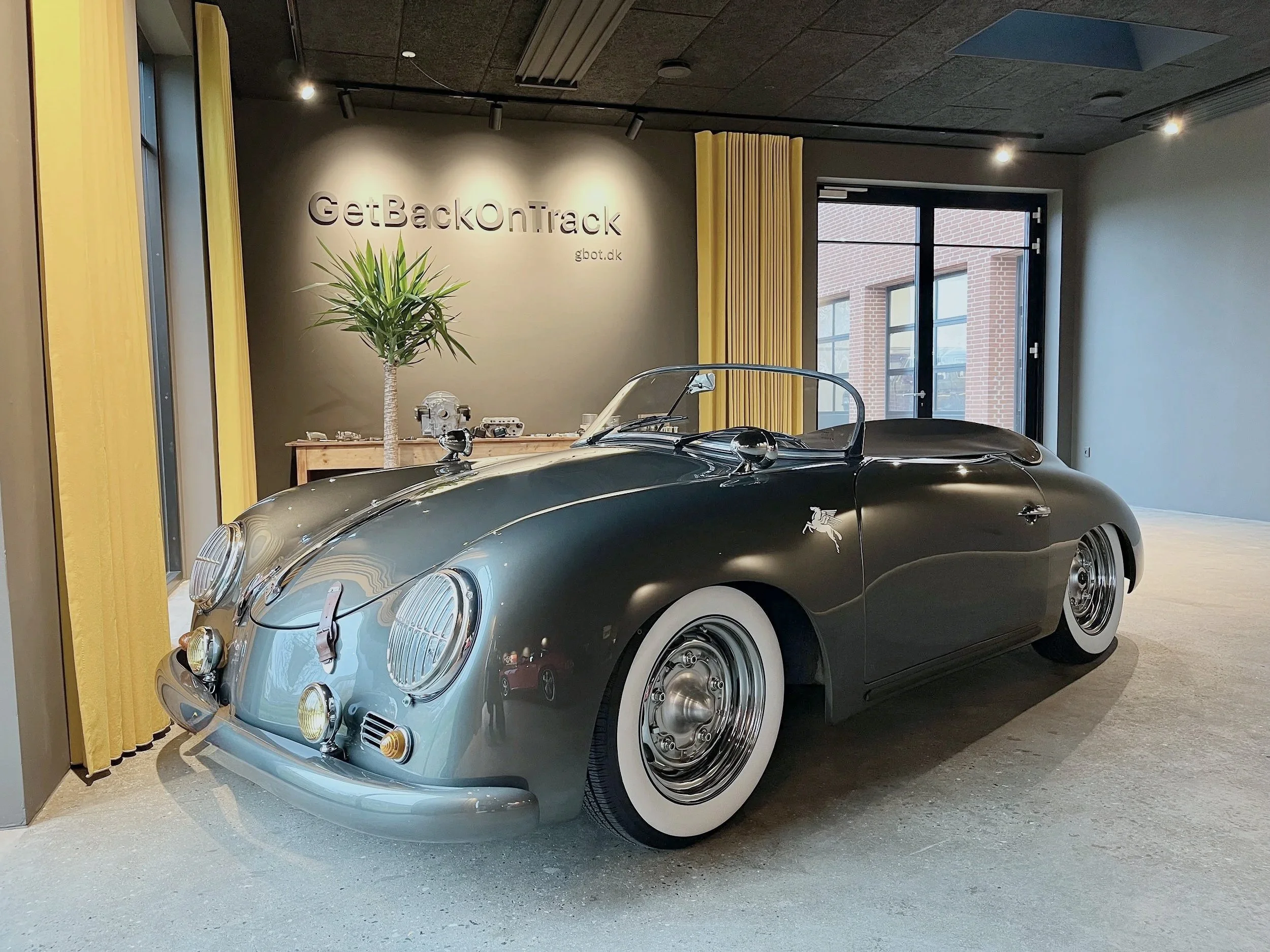 Porsche 356 Speedster in for engine service.