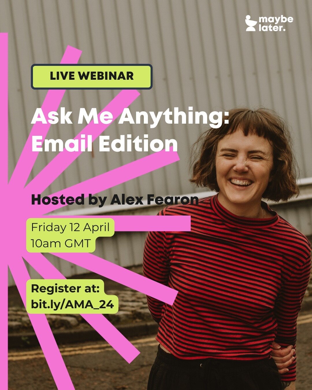 Announcing a new email marketing webinar series: Ask Me Anything. ⚡️

What if you could ask that email copywriting or @mailchimp question that's been taking up space in your brain for months? 

Things like: 
- Why do you think our CTA isn't working a