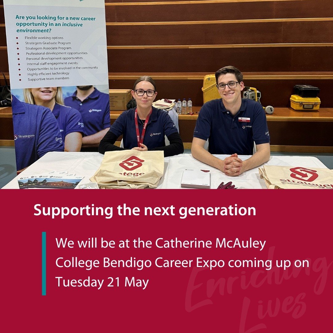 We&rsquo;re excited to be attending the upcoming careers expo at Catherine McAuley College Bendigo.⁠
⁠
We love attending this event each year, meeting the future finance and accounting students along with their parents and sharing our insights into w