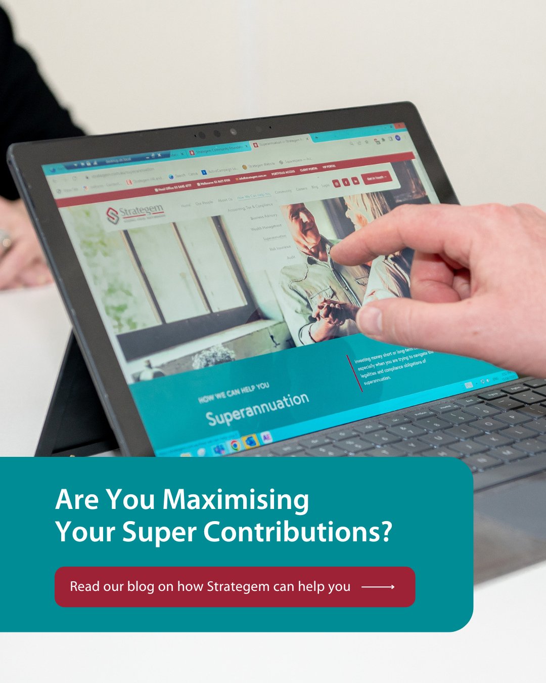 📢 Are You Maximising Your Super Contributions?⁠
⁠
Superannuation is one of the most tax-effective ways to build wealth for retirement, but are you taking full advantage?⁠
⁠
At Strategem, we help you:⁠
✅ Understand concessional vs. non-concessional c